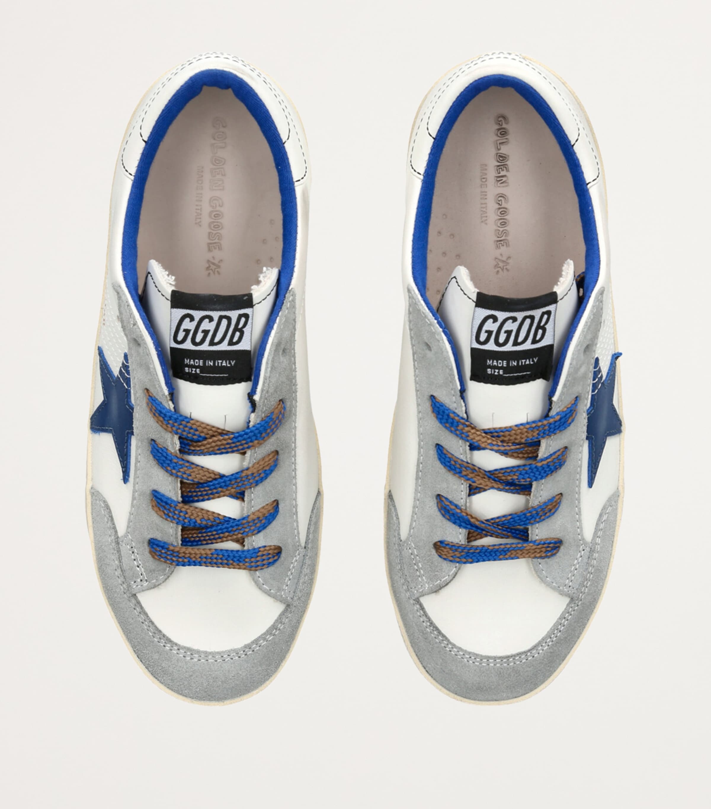 Golden Goose Leather Super Star Sneakers White/navy Image 4