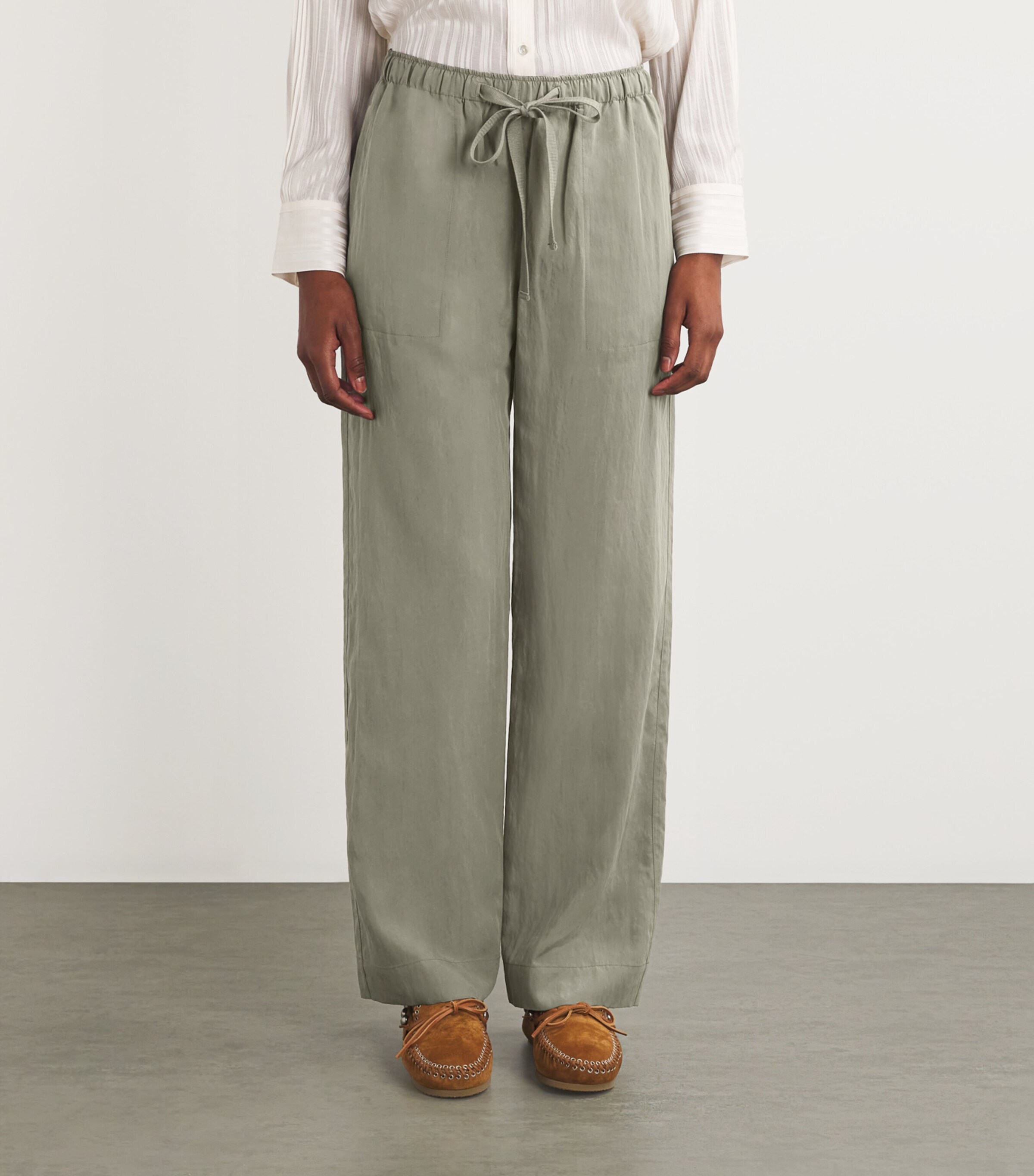 Utility Drawstring Trousers 380SMK SMOKY MOSS Image 3