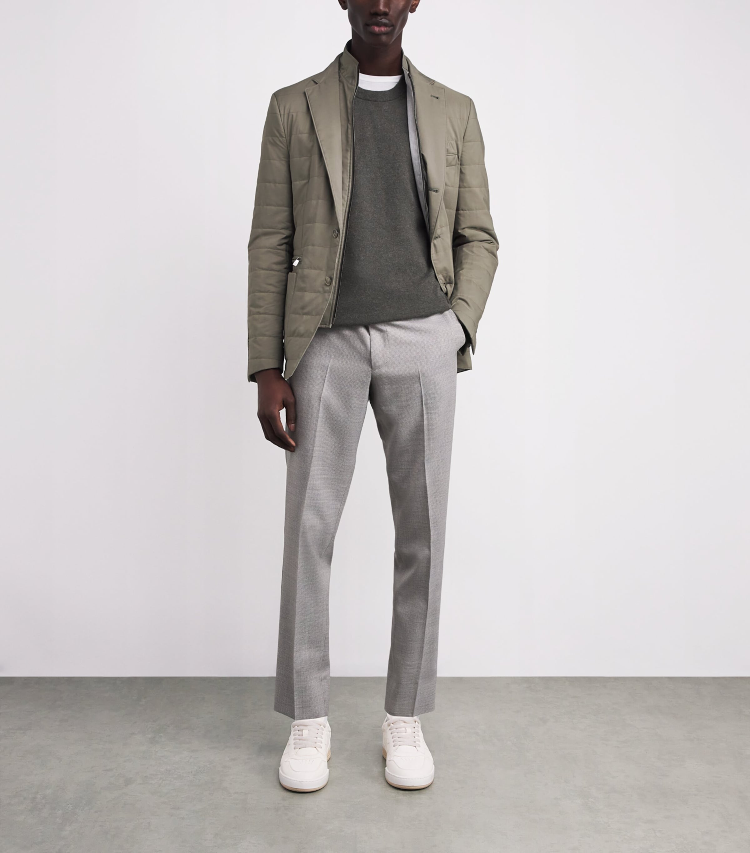 Technical Hybrid Blazer Jacket 050 GREEN COLOURED Image 2