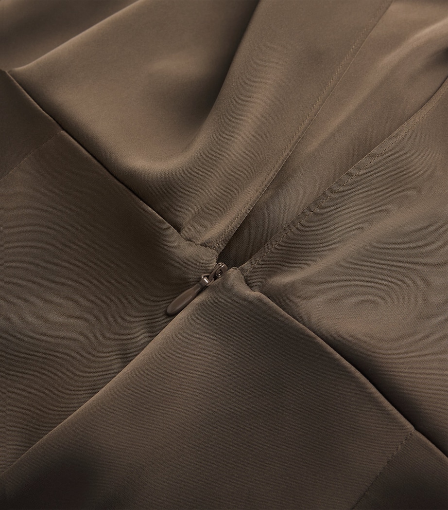 Satin Halterneck Jumpsuit COFFEE Image 5