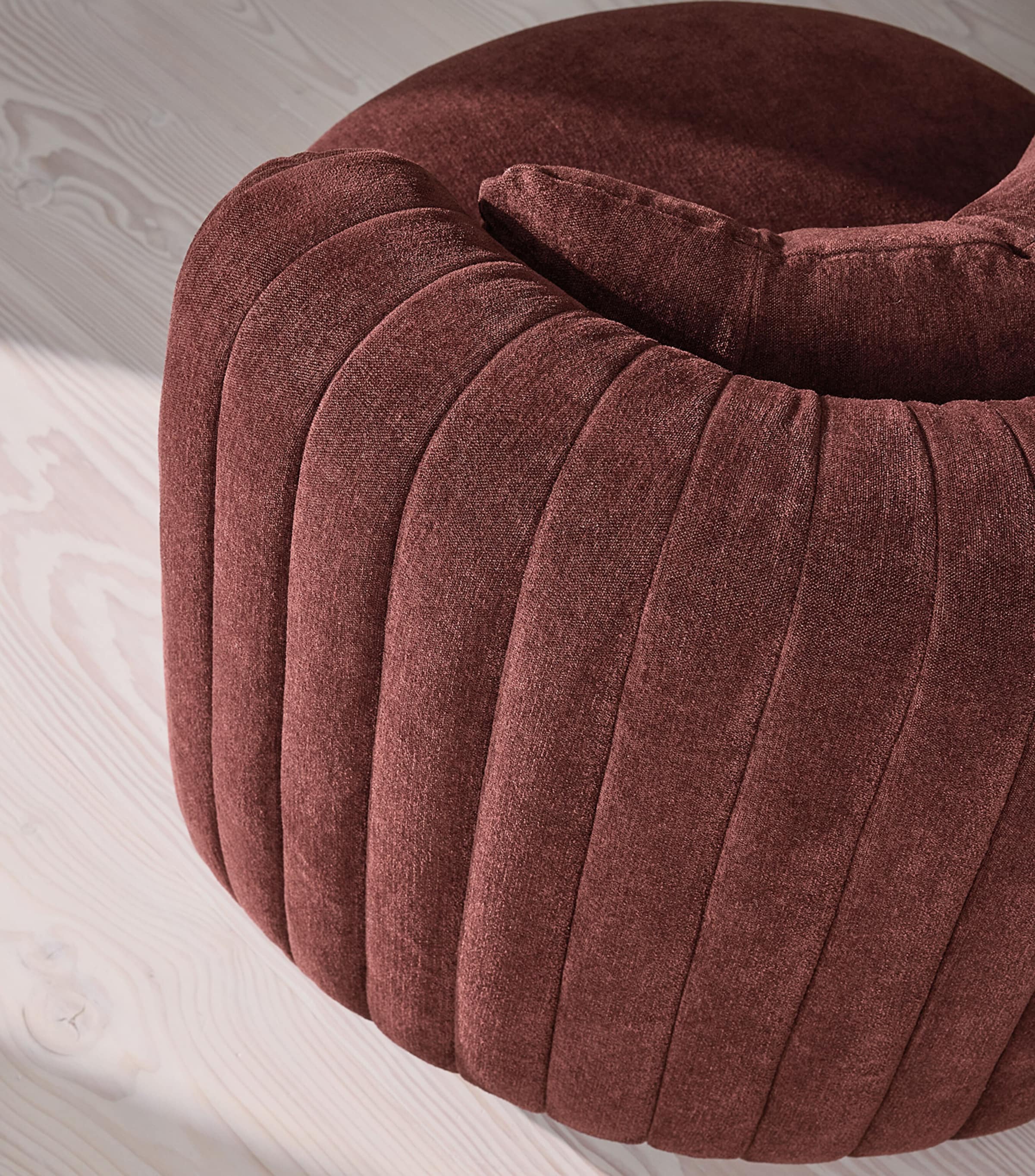 Soho Home Linen Chenille Vivienne Armchair Burgandy Image 3