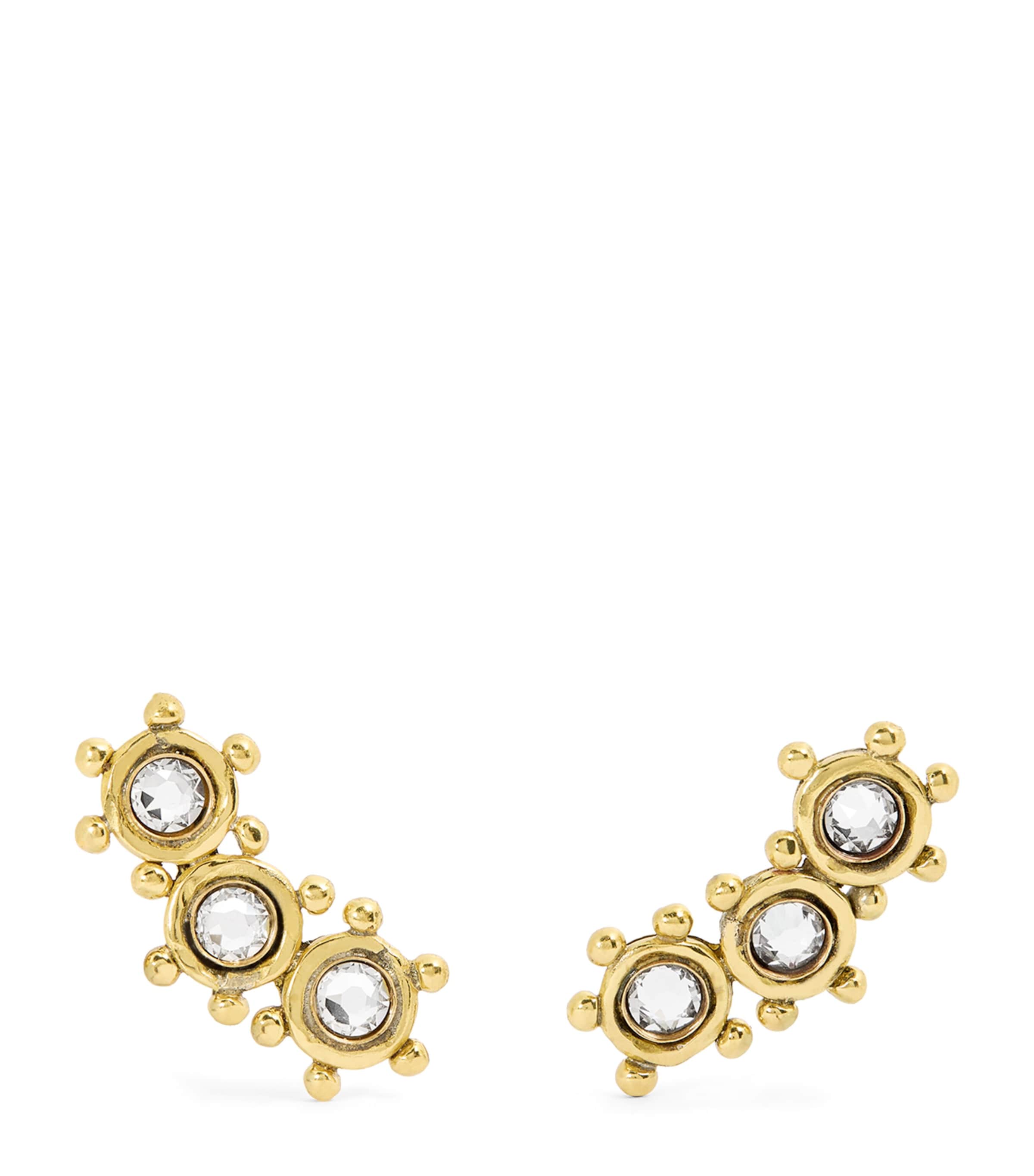 Ulla Johnson Crystal Kavi Stud Earrings In Gold