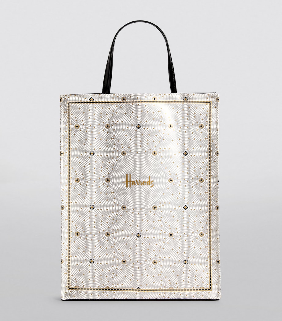 Harrods Medium Mosaic Floor Shopper Bag Black Image 4