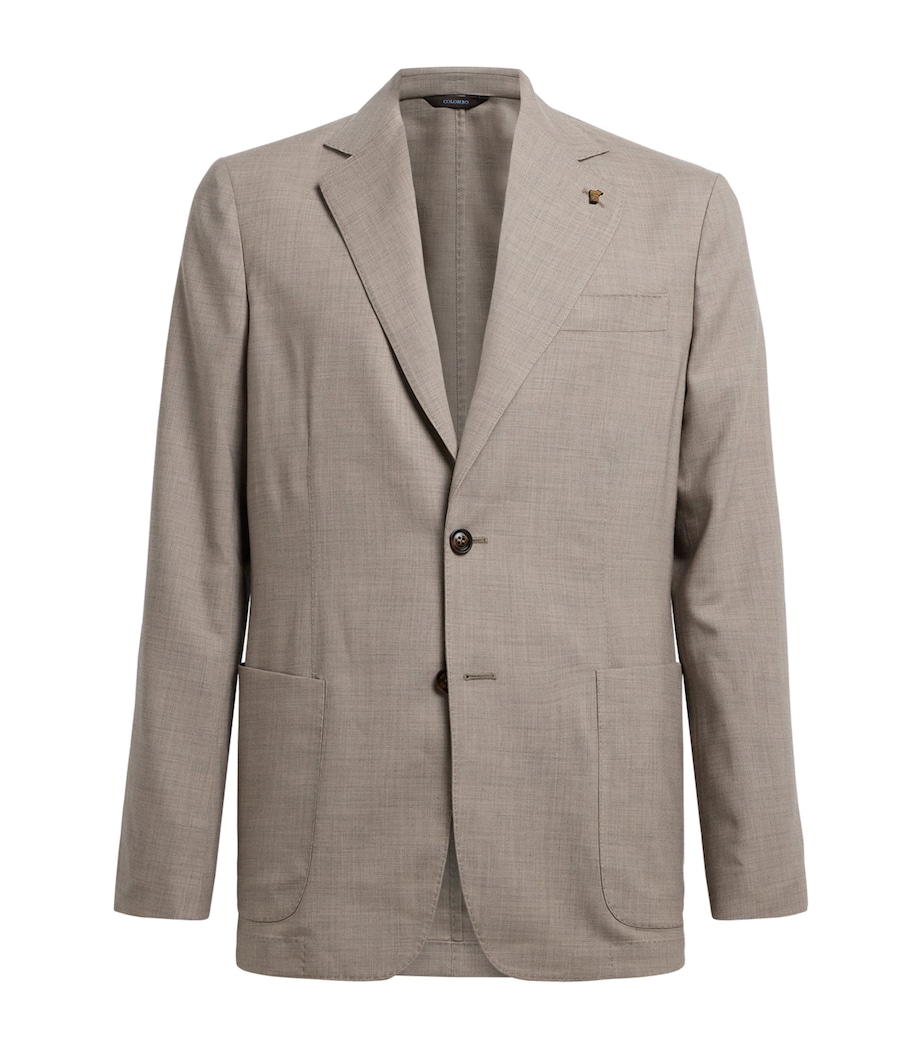 Colombo Mens Cashmere 4.0 Robert Blazer Beige Melange Image 1