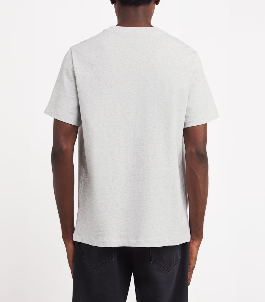 Cotton Logo T-Shirt GREY/BLACK Image 4