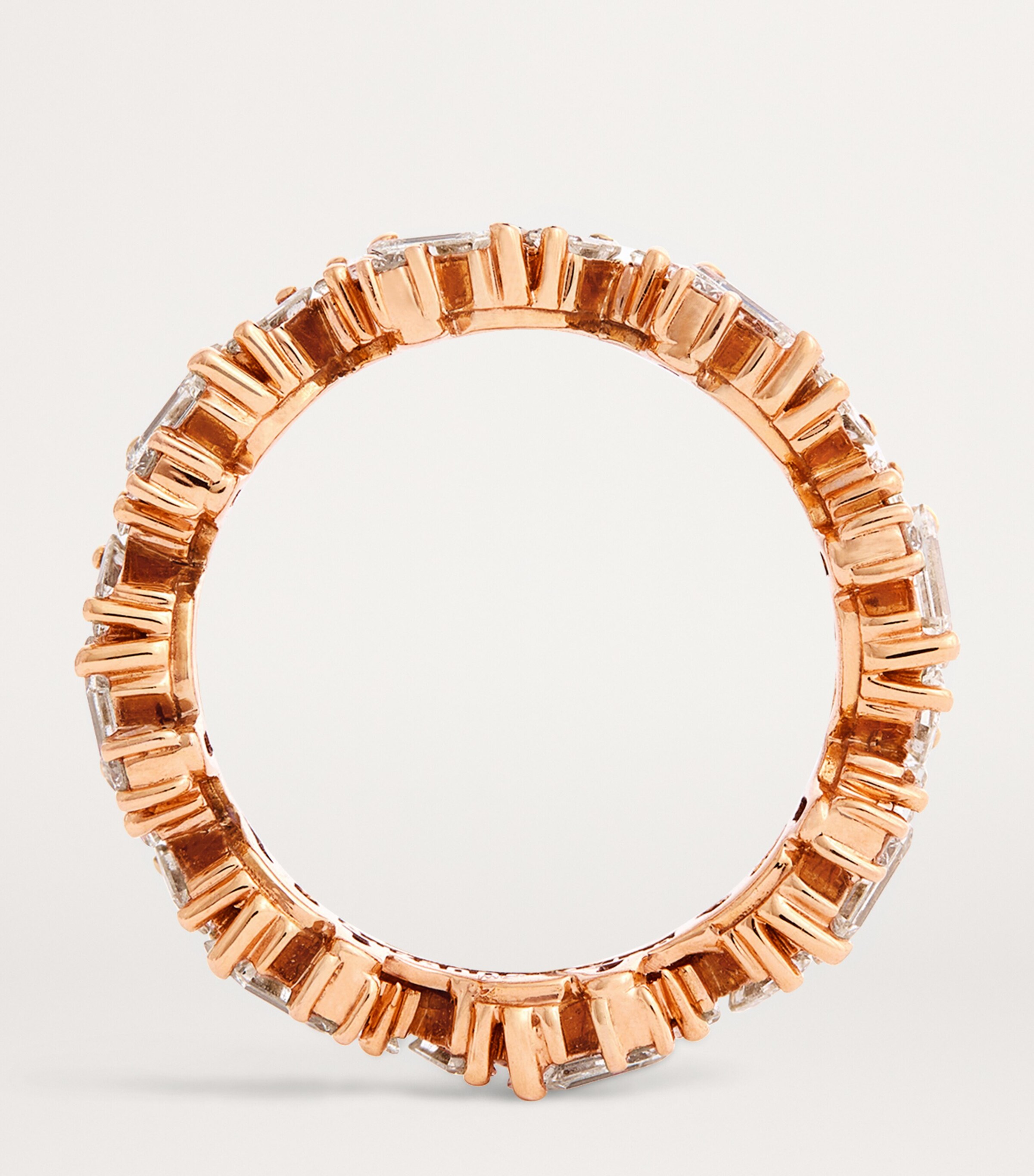 Suzanne Kalan Rose Gold and Diamond Frenzy Eternity Ring Rg/wd Image 3