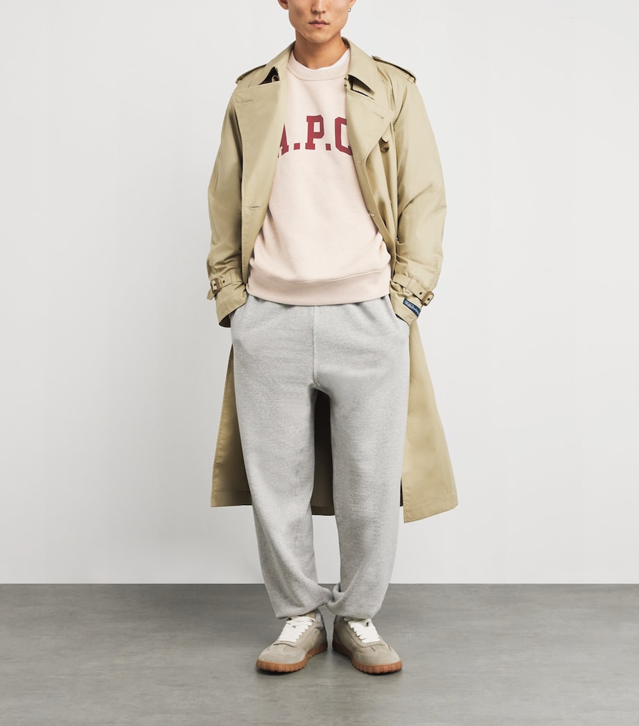 Cotton Varsity Logo Sweatshirt ECRU CHINE / ROUGE Image 2