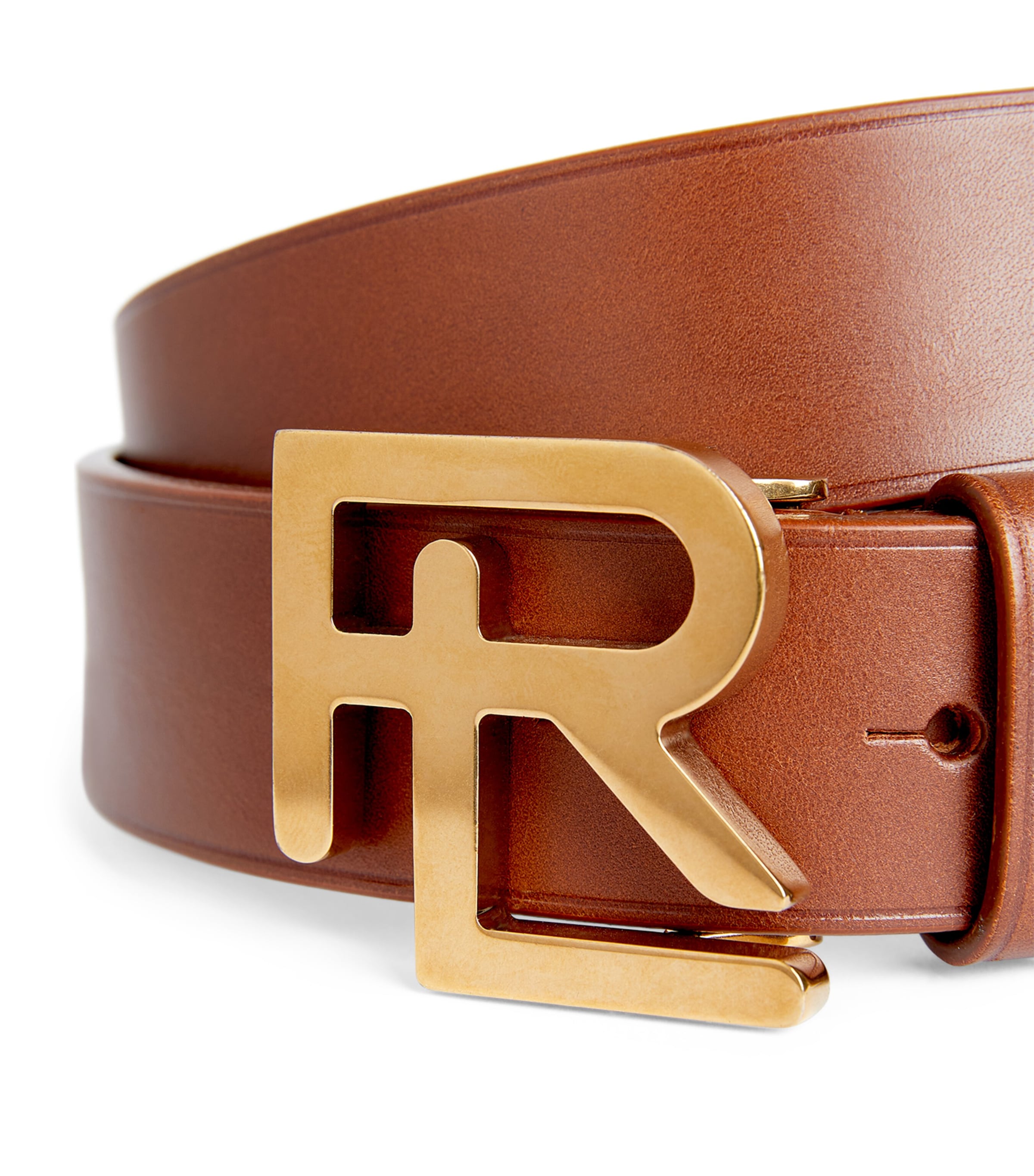 Leather RL Belt TAN Image 8
