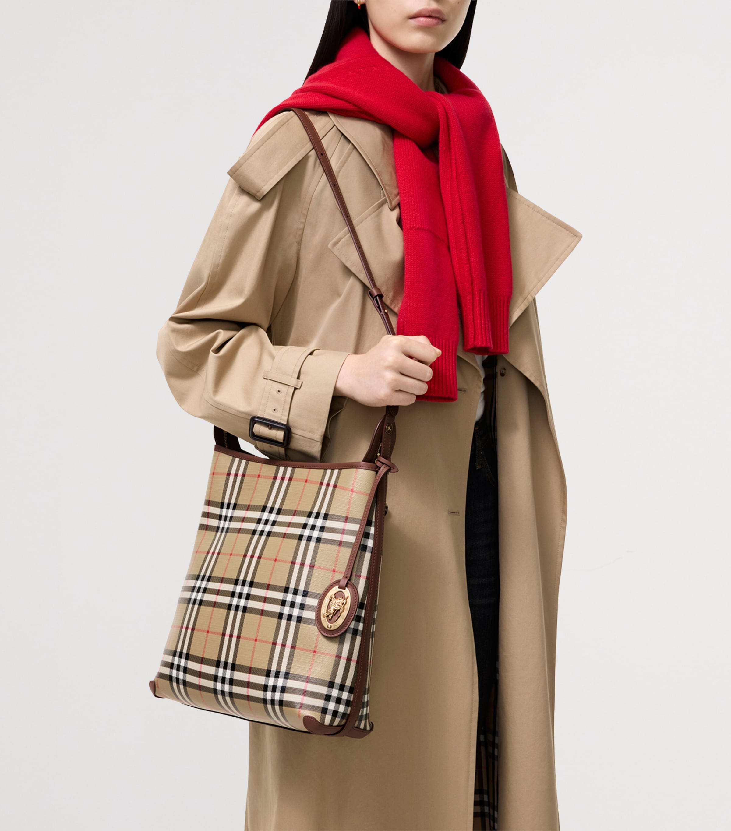 Burberry Small Check Shoulder Bag Archive Beige Image 2
