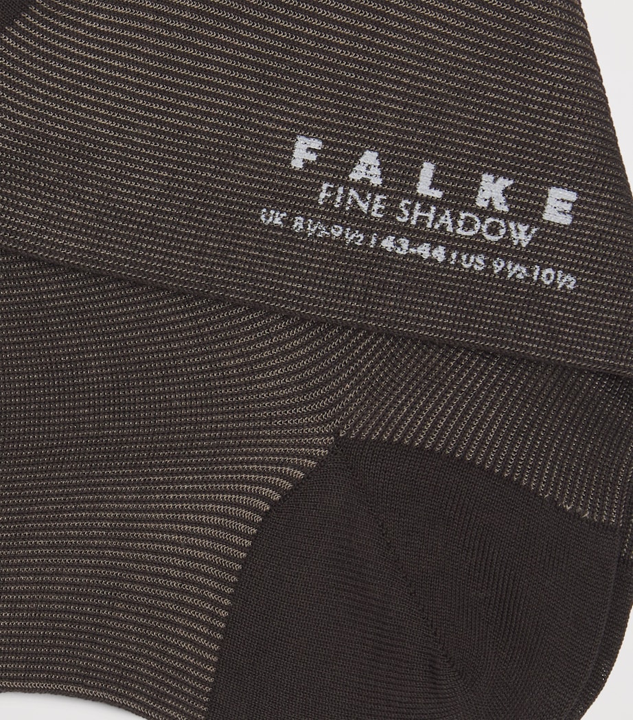 Falke Mens Fine Shadow Socks Brown Image 2