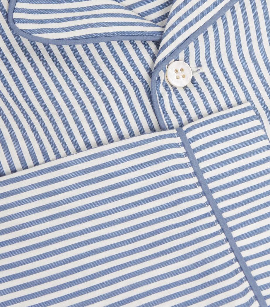 Cotton Stripe Pyjama Set (2-8 Years) BLUE Image 4