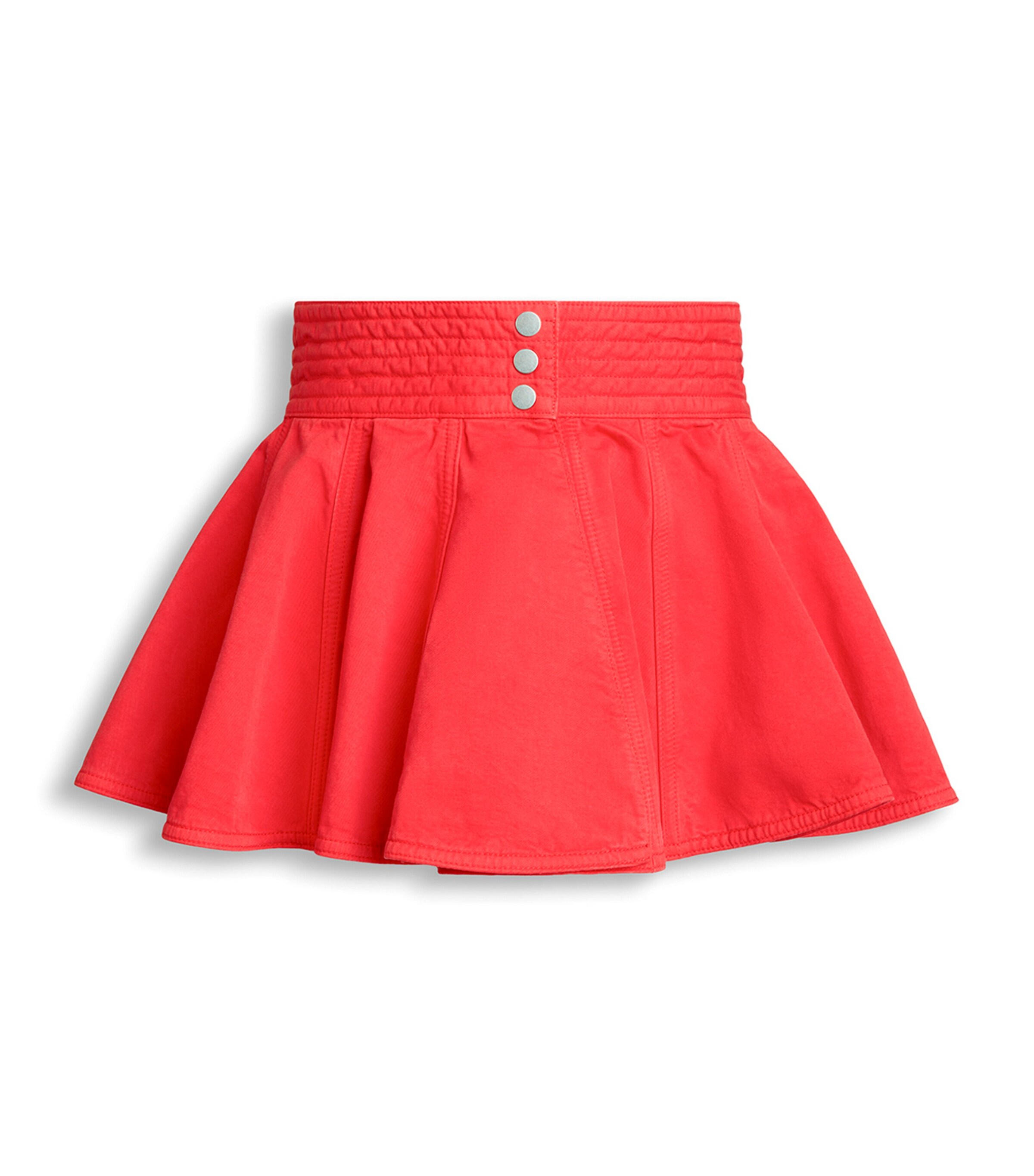 Alaïa Denim Peplum Belt Vermilion Red Image 2
