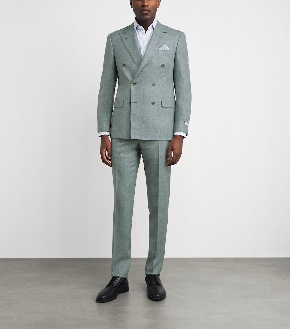 Canali Mens Wool-Silk-Linen 2-Piece Suit Image 2