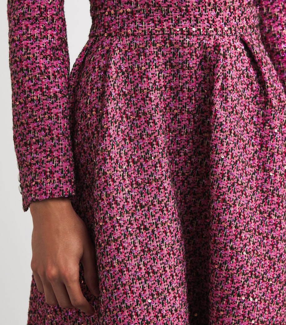 Wool-Blend Tweed Embellished Midi Skirt 1917 PINK-MULTI Image 6