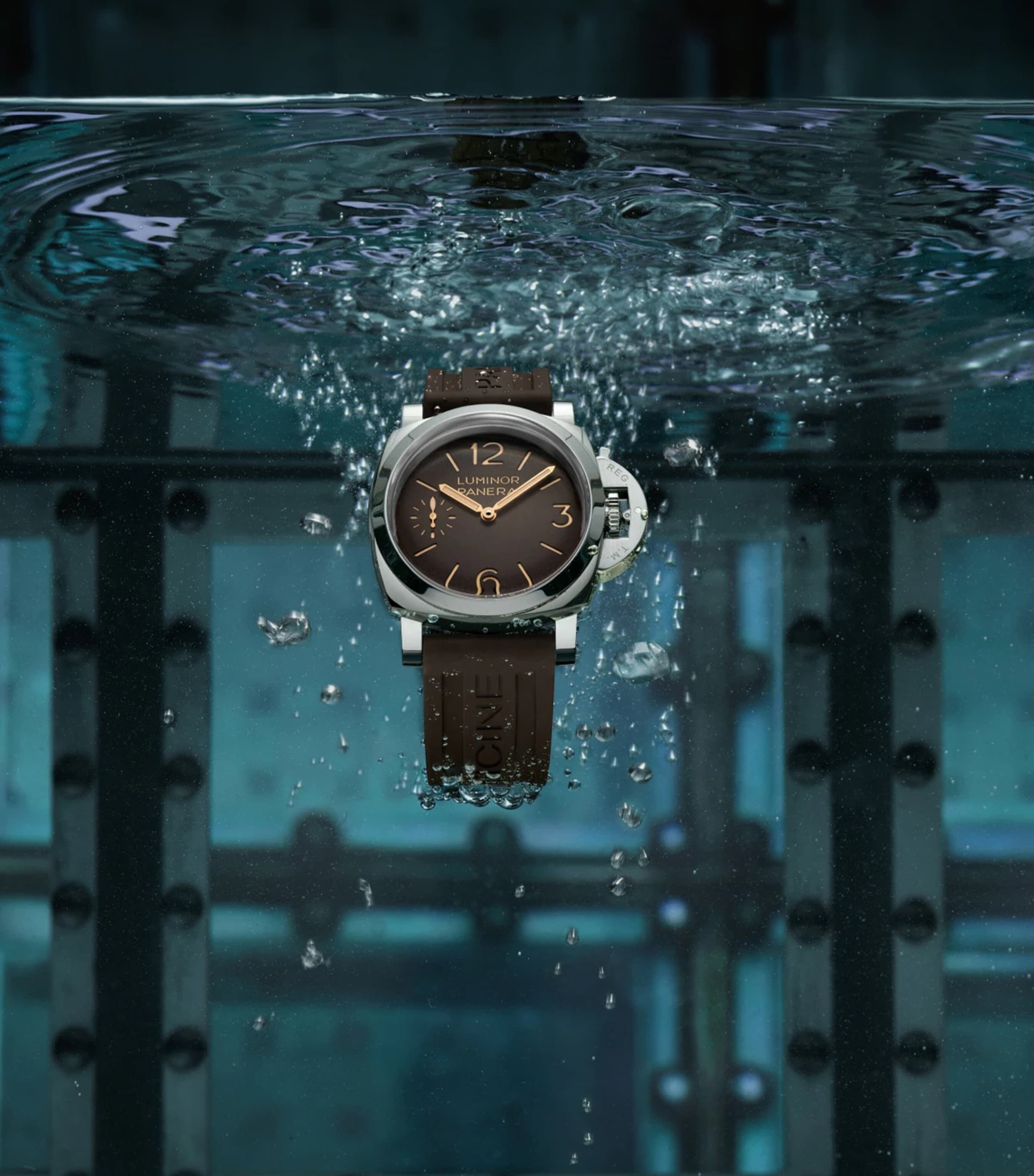 Panerai Stainless Steel Luminor Tre Giorni Watch 44mm Brown Image 7