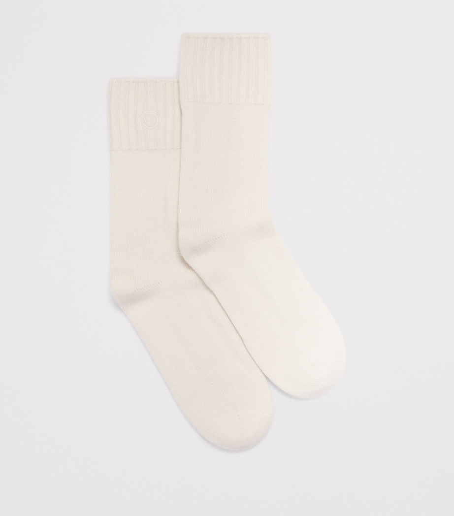 Harrods Mens Cashmere Socks Ivory Image 2