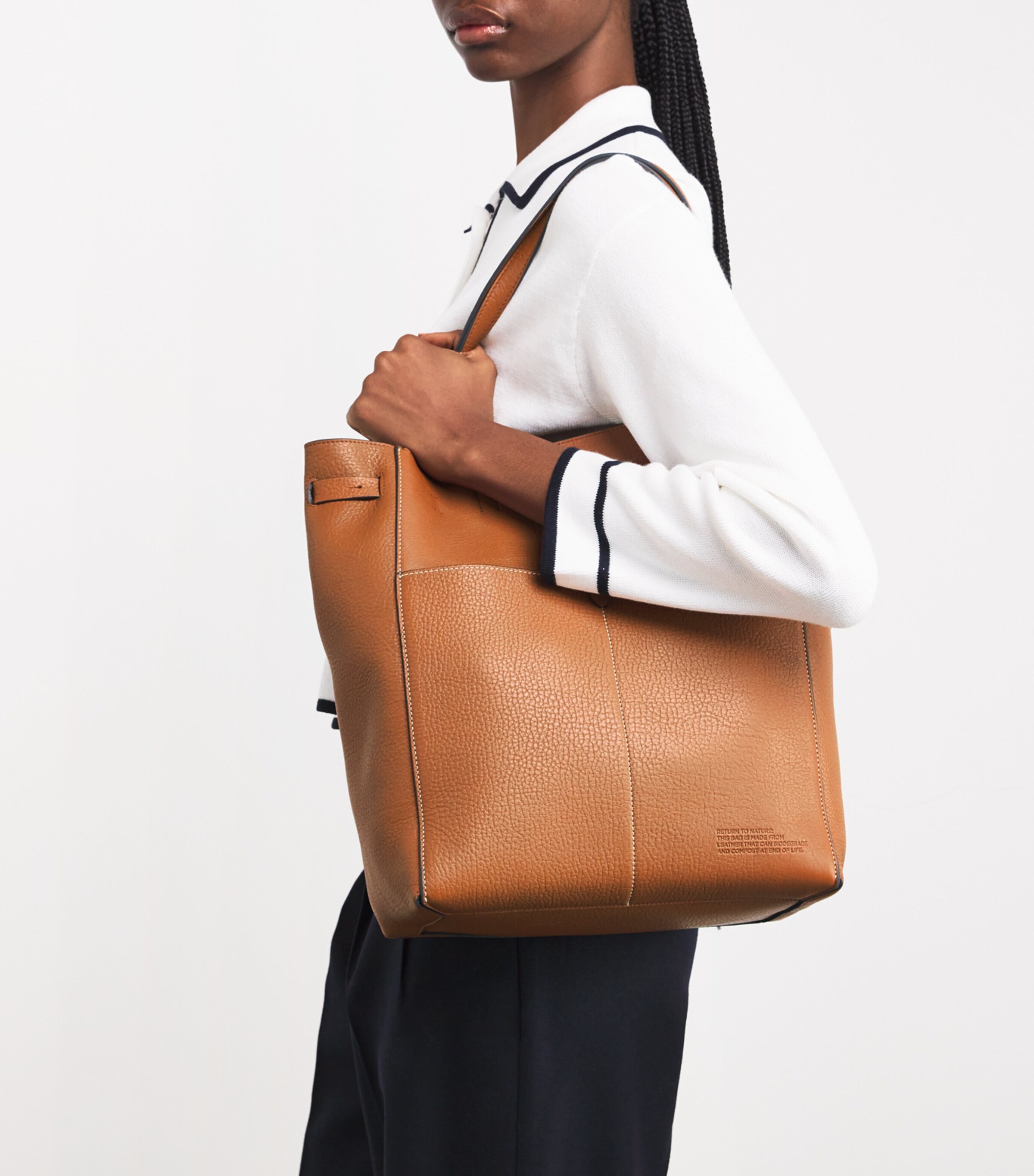 Anya Hindmarch Leather N/S Return To Nature Tote Bag