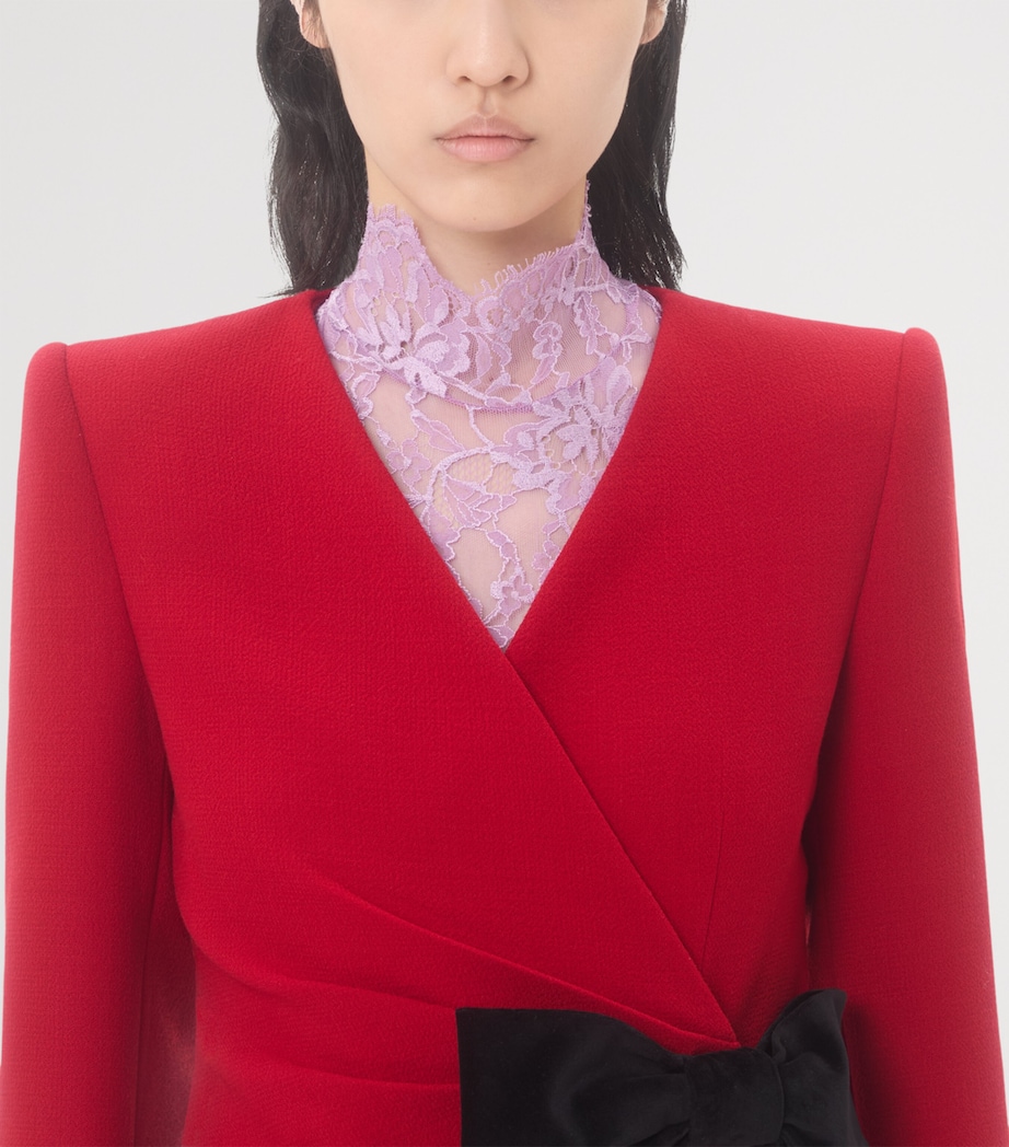 Virgin Wool Bow Blazer 9QK Image 3