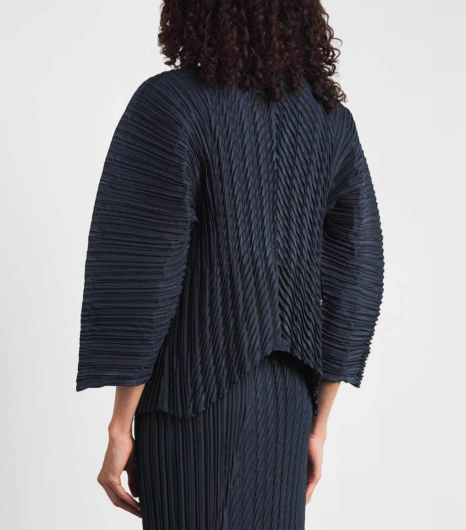 Issey Miyake Womens Unfurling Pleats Cardigan Dark Navy Image 5