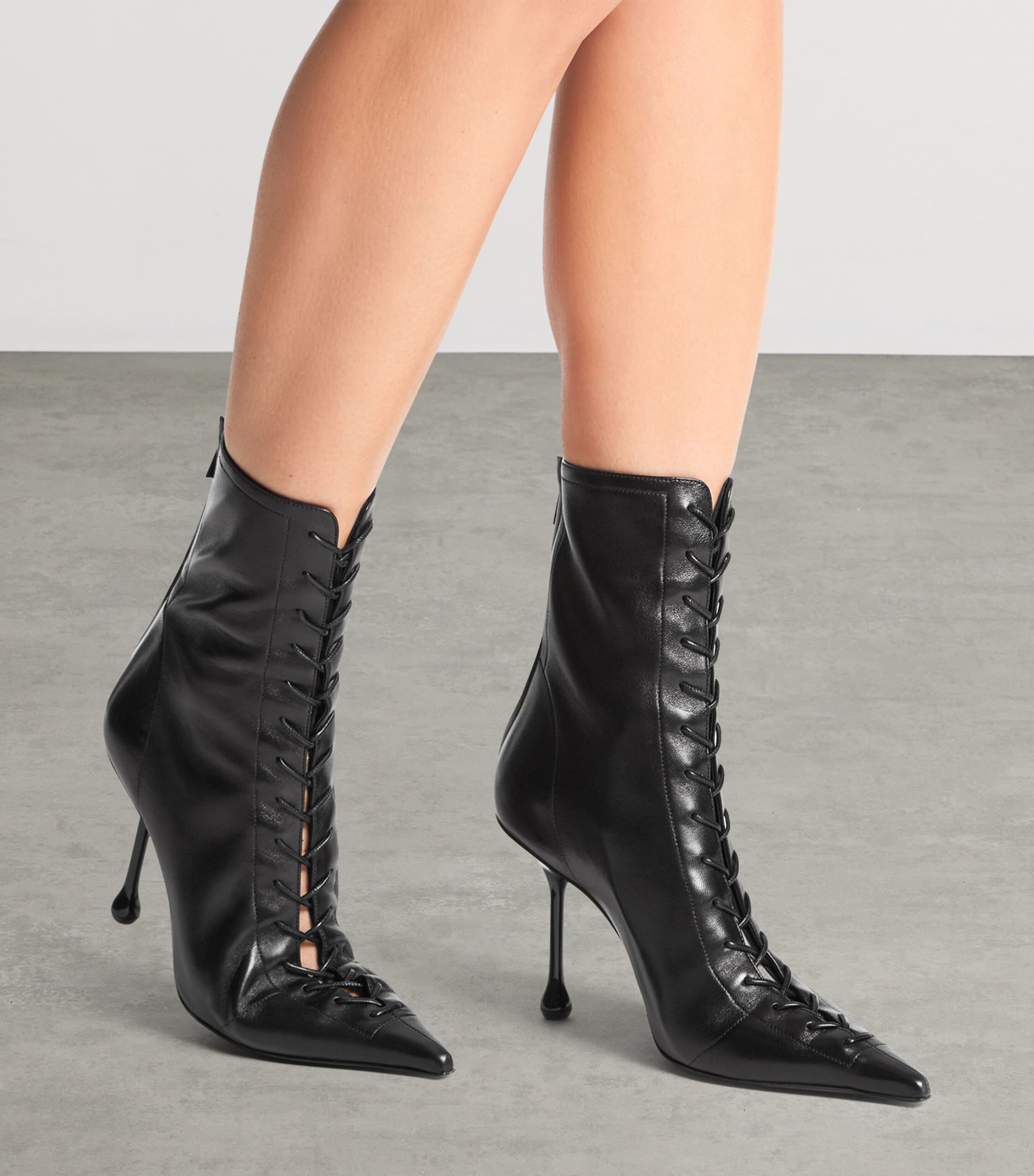 Jimmy Choo Scarlett 95 Leather Boots Black Image 2