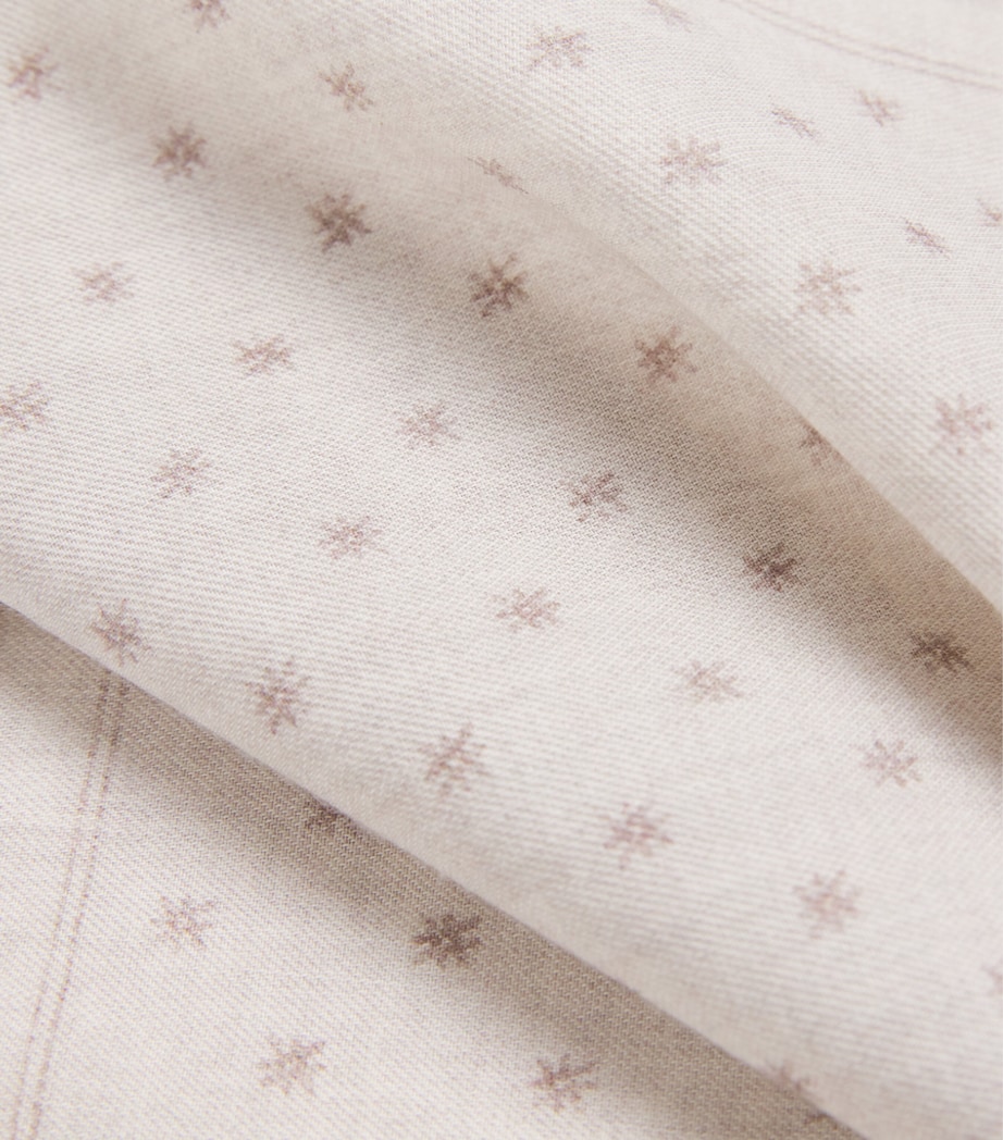 Eleventy Cotton-Wool Pocket Square Avorio Image 3
