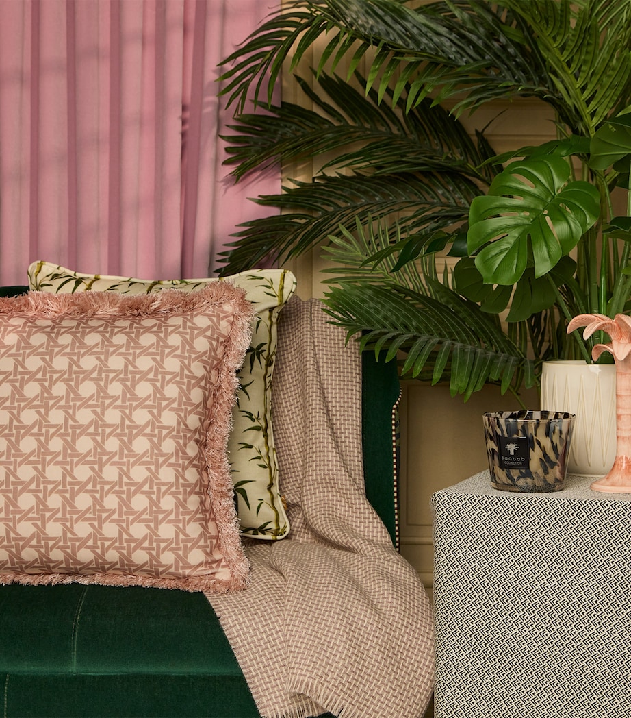 Fringed Rattan Cushion (50cm x 50cm) DUSTY Image 2