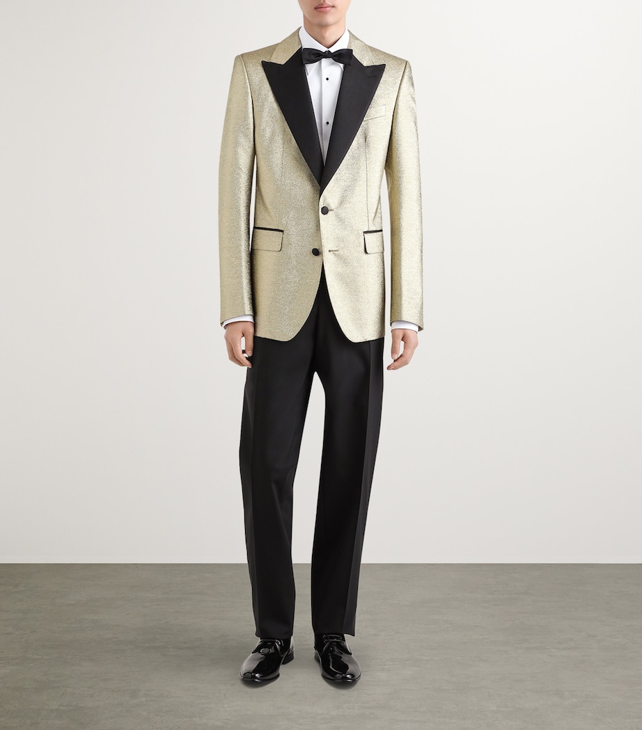 Metallic Tuxedo Blazer S0997-GOLD Image 2