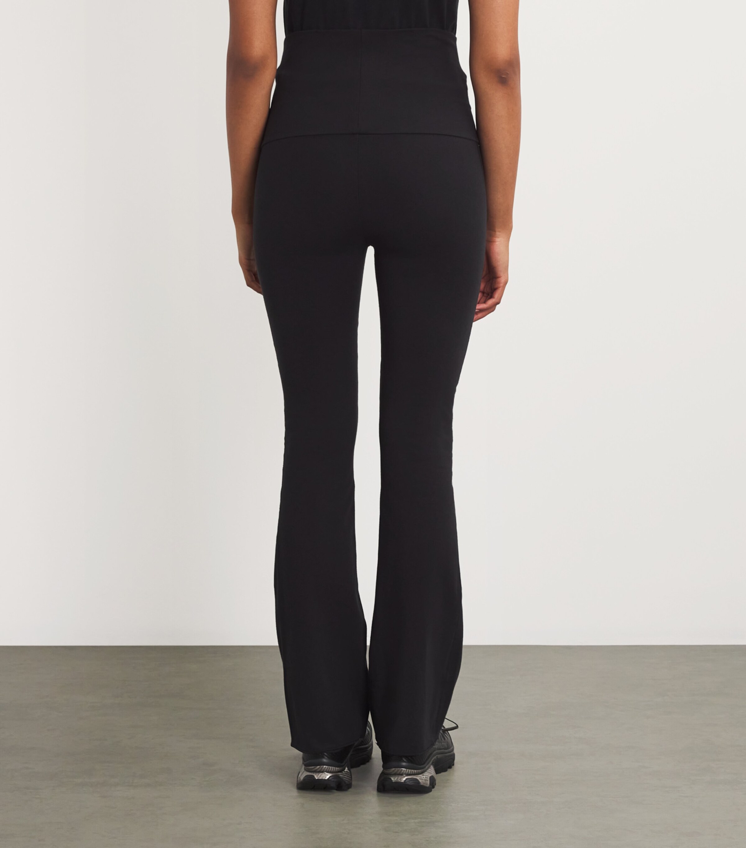 Cotton Jersey Foldover Trousers SOOT Image 4