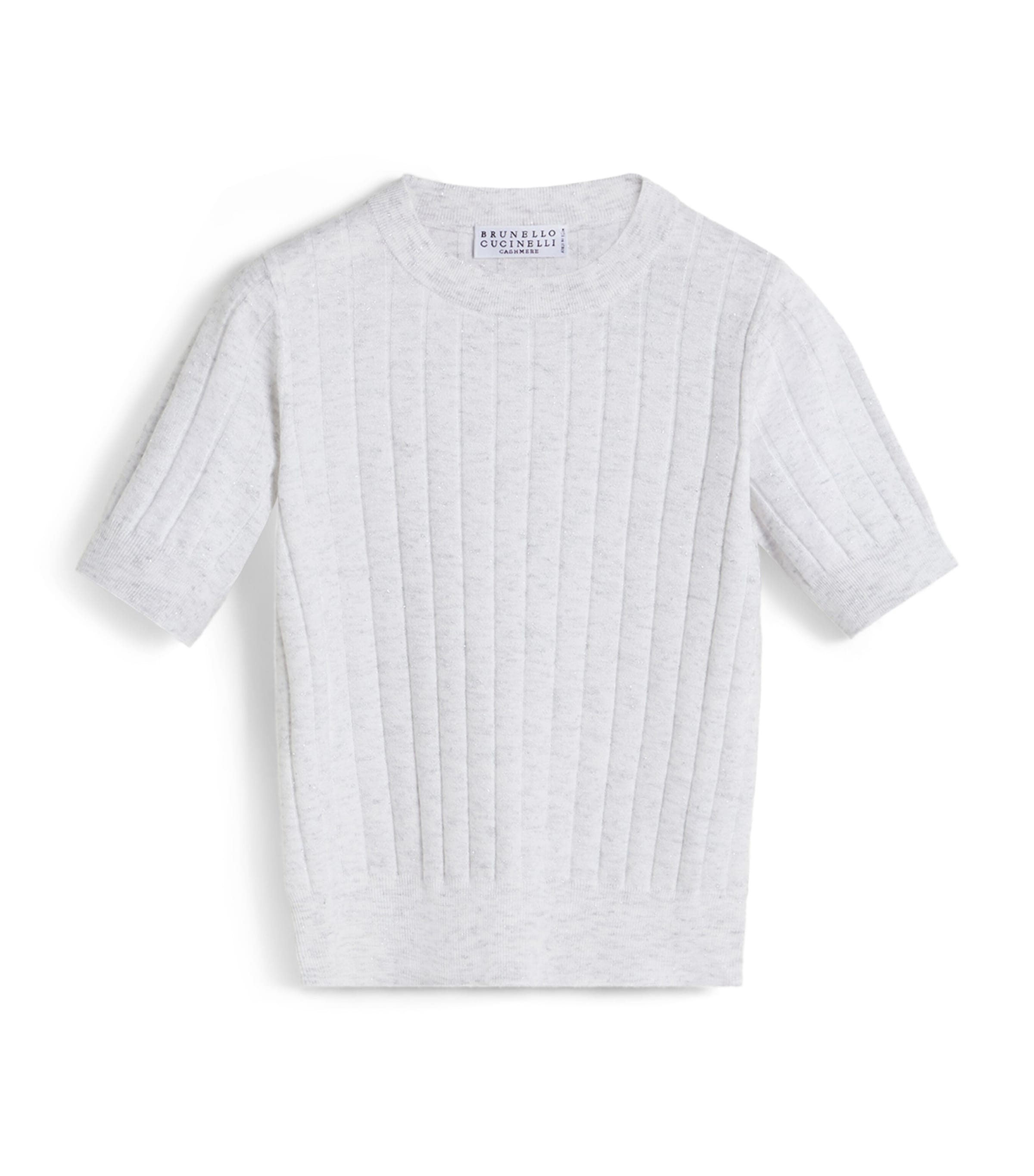 Brunello Cucinelli Kids Cashmere-Blend Short-Sleeve Sweater (4-6 Years) Image 1