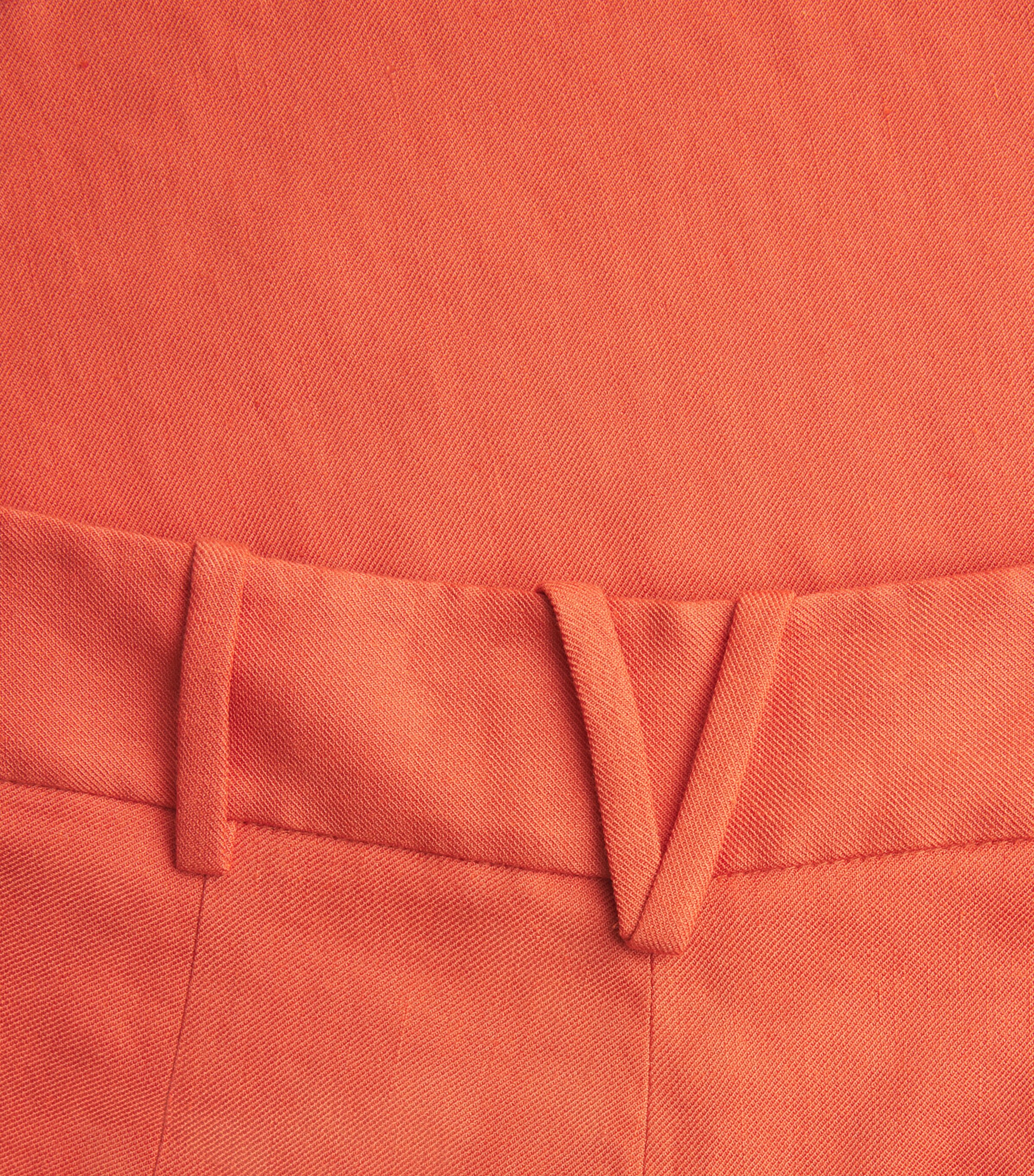 Veronica Beard Womens Linen-Blend Heyser Trousers Persimmon Image 5