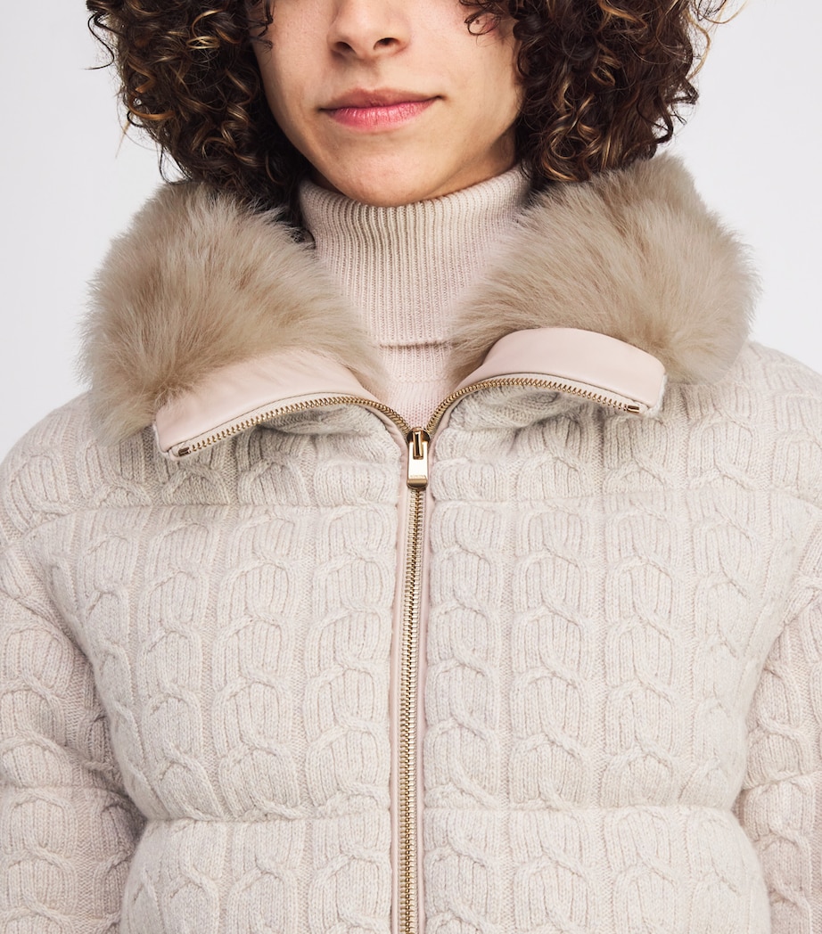 Cashmere Padded Jacket N42BEIGE - CANVAS Image 6