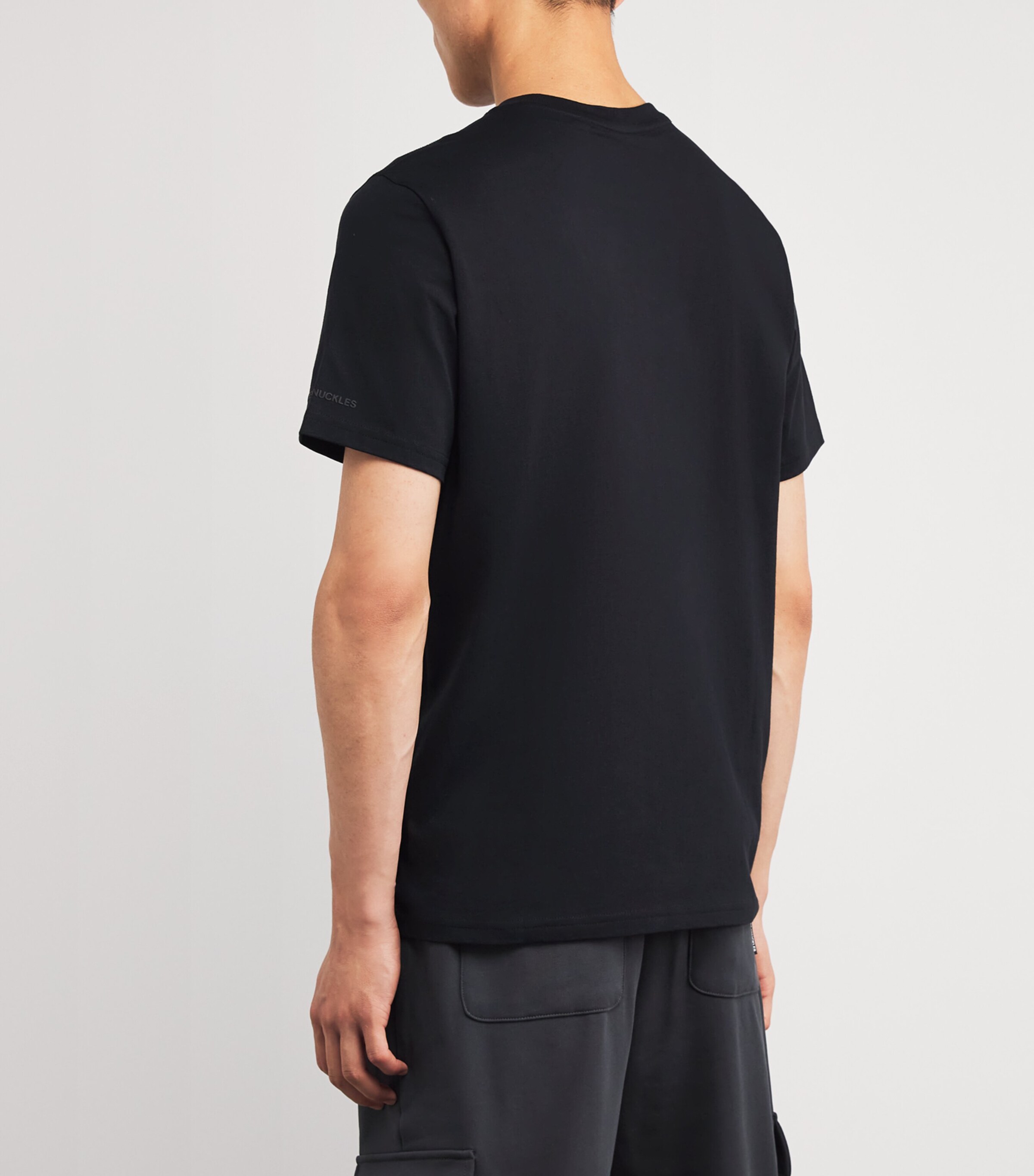 Pima Cotton Crescent T-Shirt BLACK - 292 Image 4
