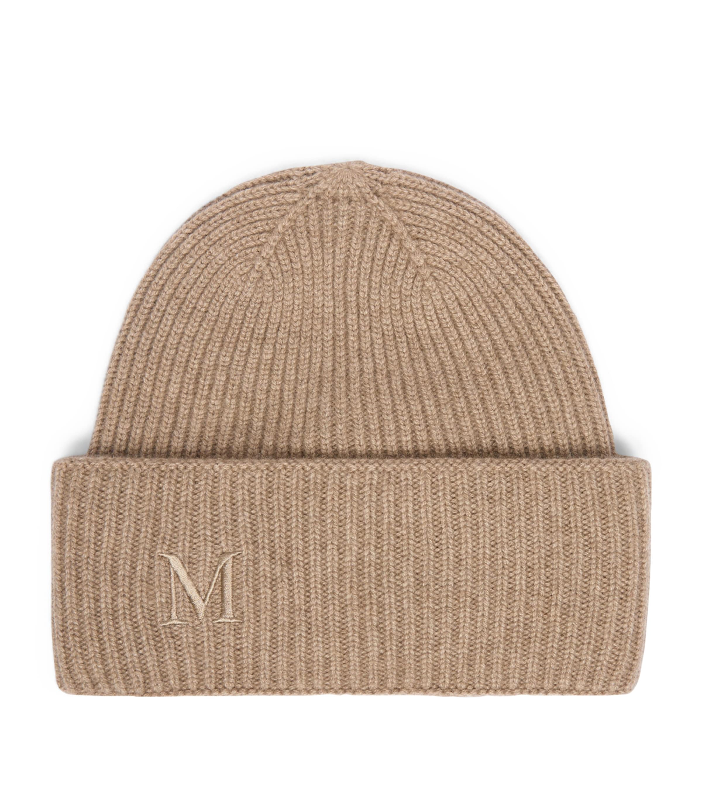 Max Mara Cashmere Monogram Beanie Hazelnut Brown Image 1