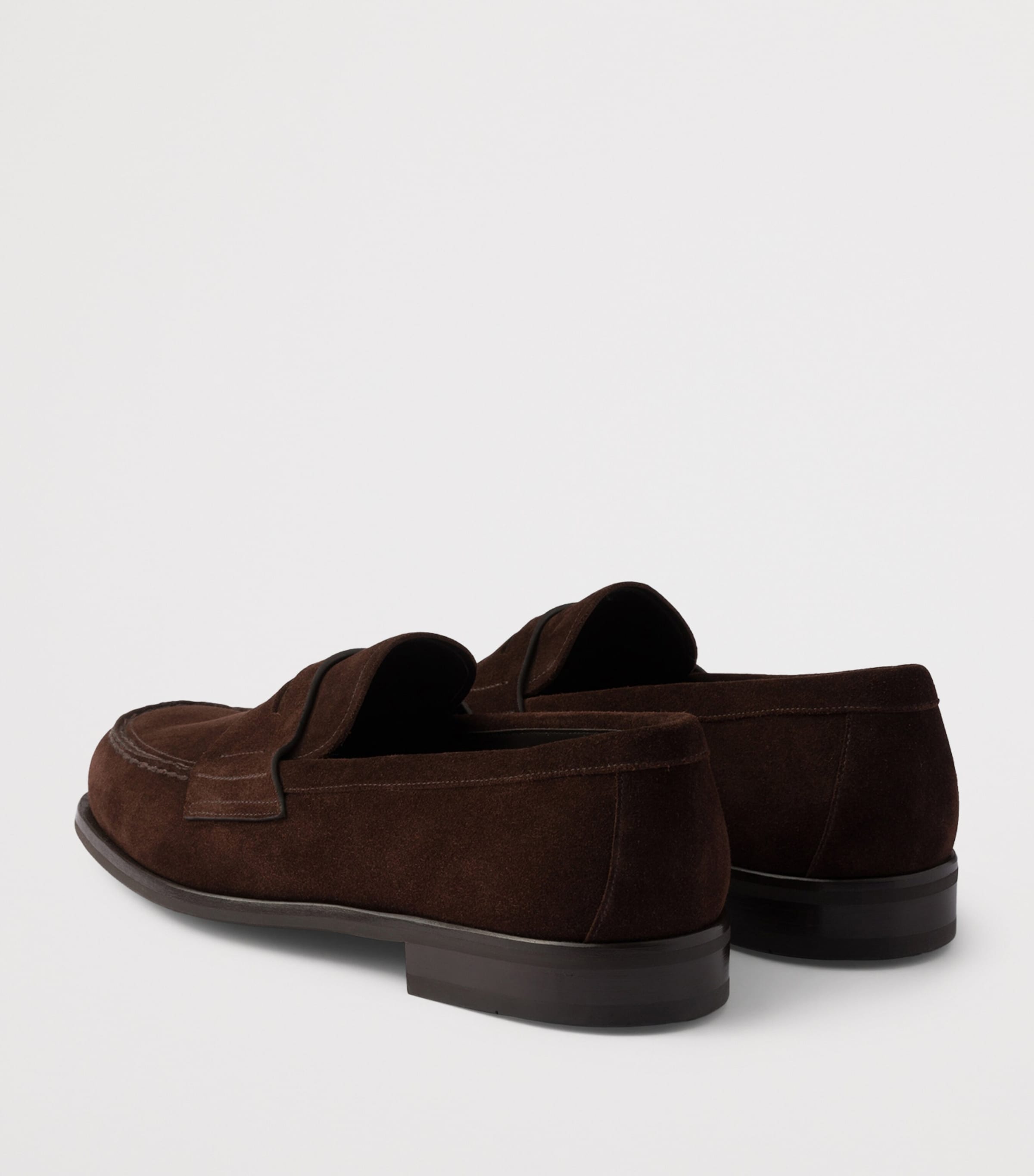 Suede Triangle Penny Loafers F0003 Image 5