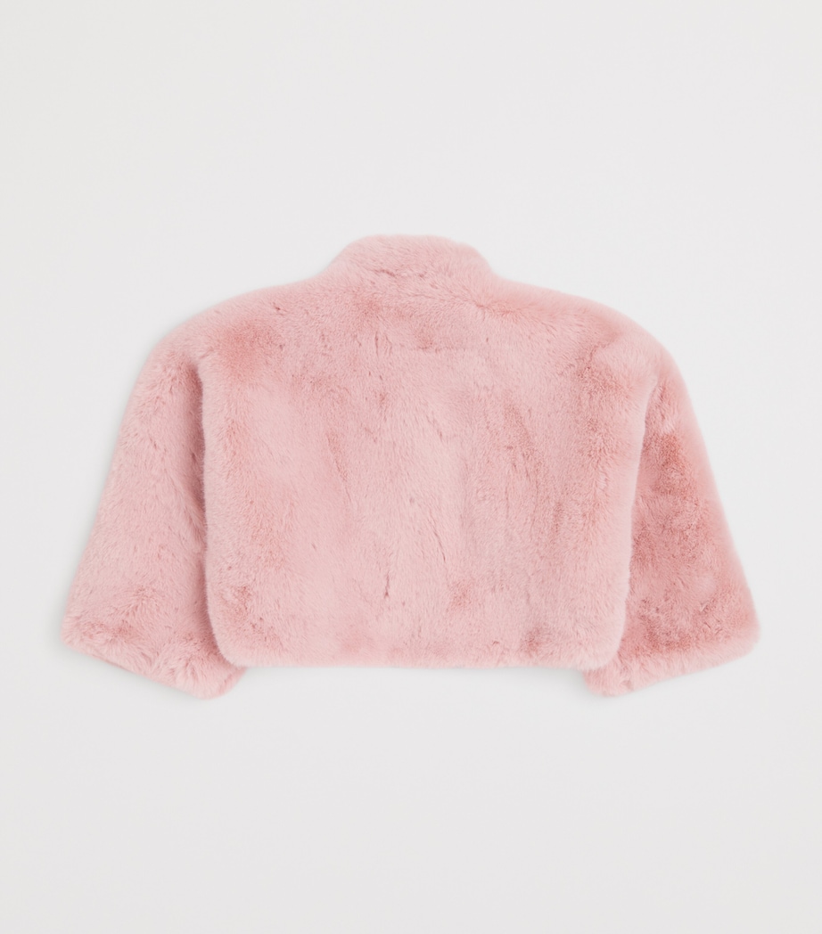 Faux Fur Promenade Jacket (2-11 Years) FAIRY FLOSS Image 2