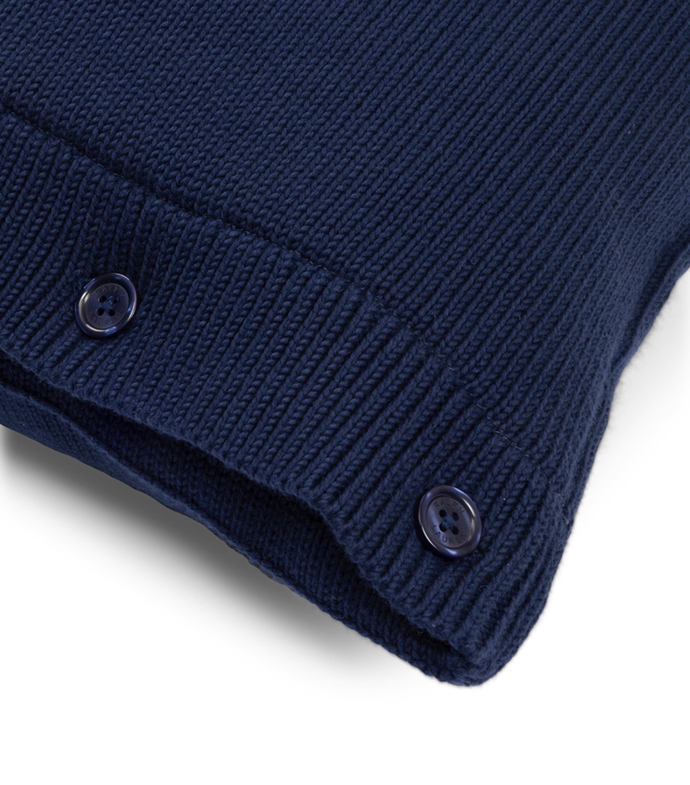 Ralph Lauren Home Cotton Hawthorn Square Cushion Cover (50cm x 50cm) Navy Image 4
