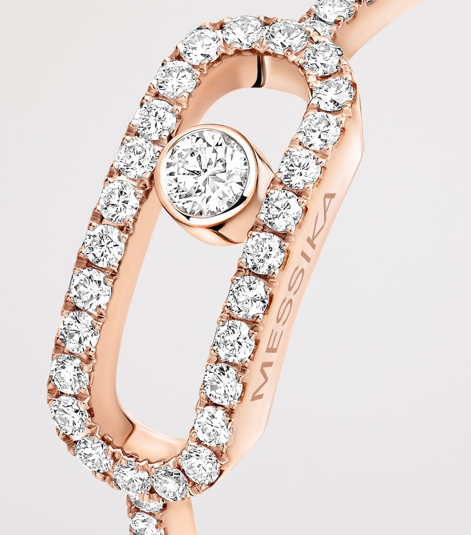 Messika Move Uno Rose Gold and Pavé Diamond Ring Pink Gold Image 3