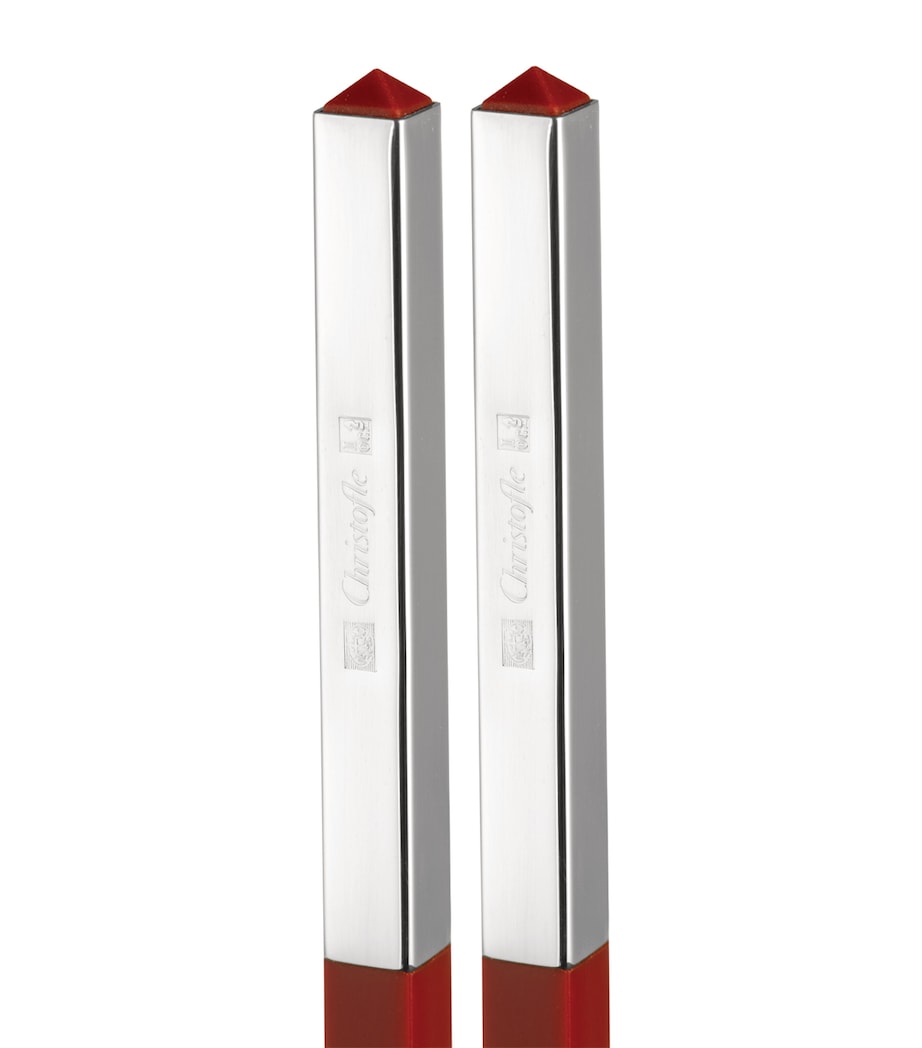 Silver-Plated Uni Chinese Chopsticks RED Image 3