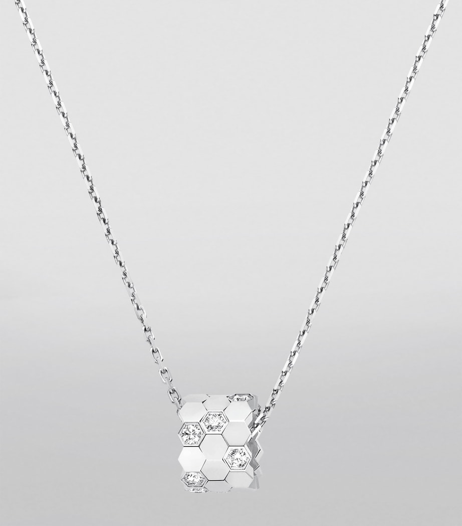 Medium White Gold and Diamond Bee de Chaumet Necklace WHITE GOLD Image 4