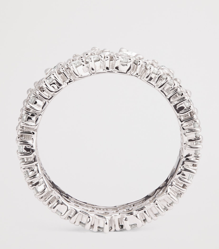 White Gold and Diamond Princess Eternity Ring 18K WG/WD Image 3