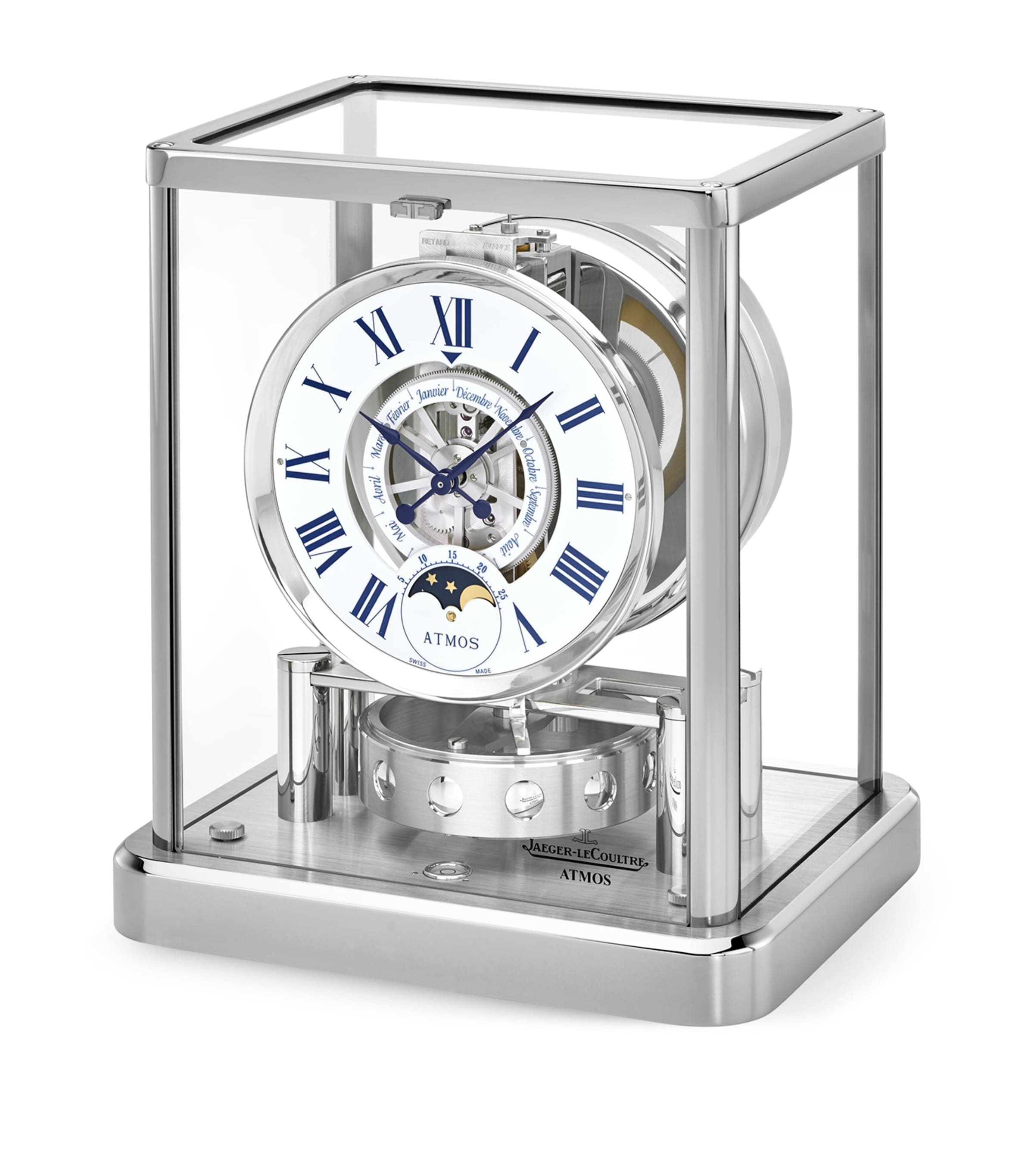 Atmos Classique Phases de Lune Clock RHODIUM PLATED BRASS Image 2