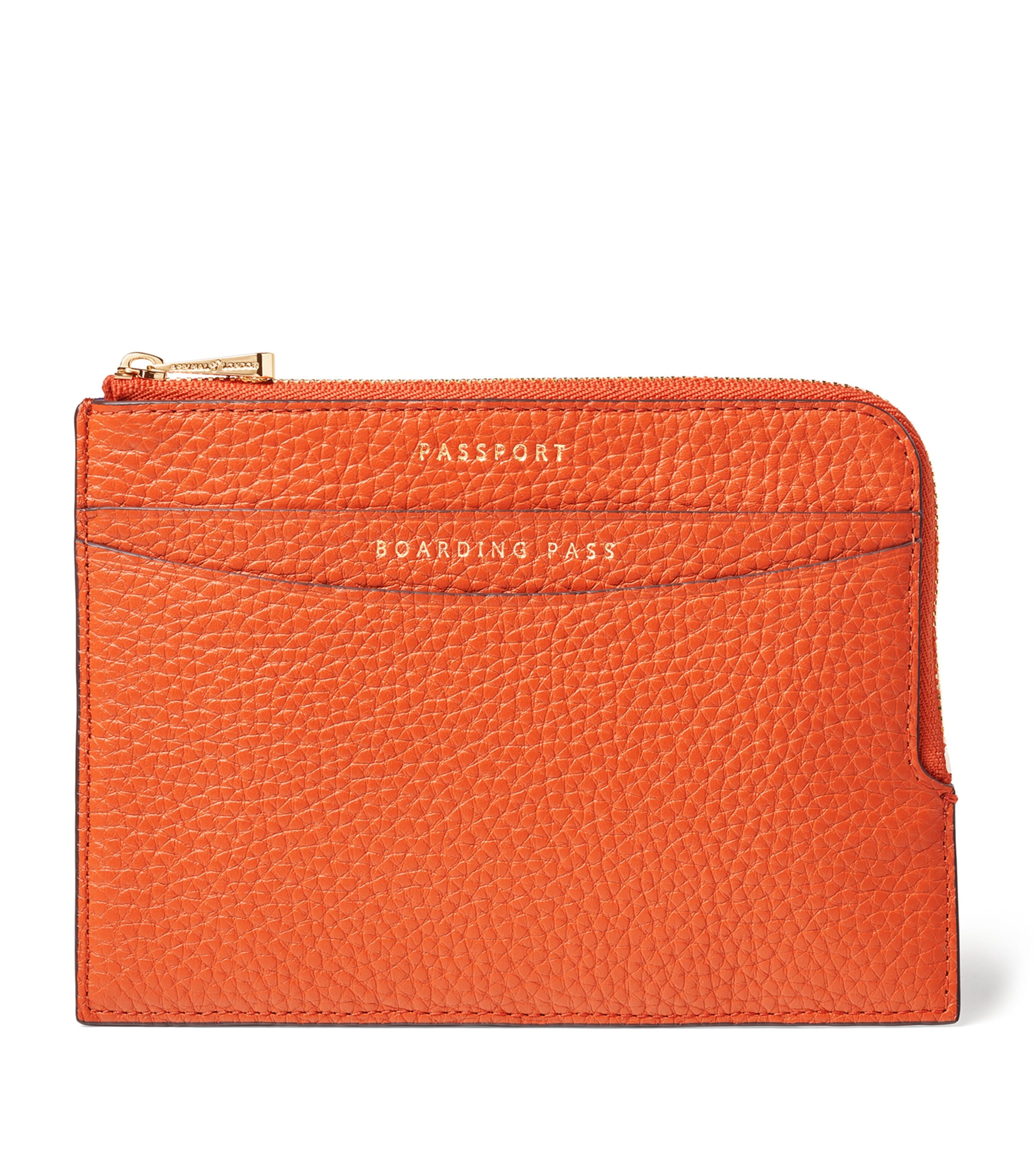 Aspinal Of London Travel Card Holder Orange Image 1
