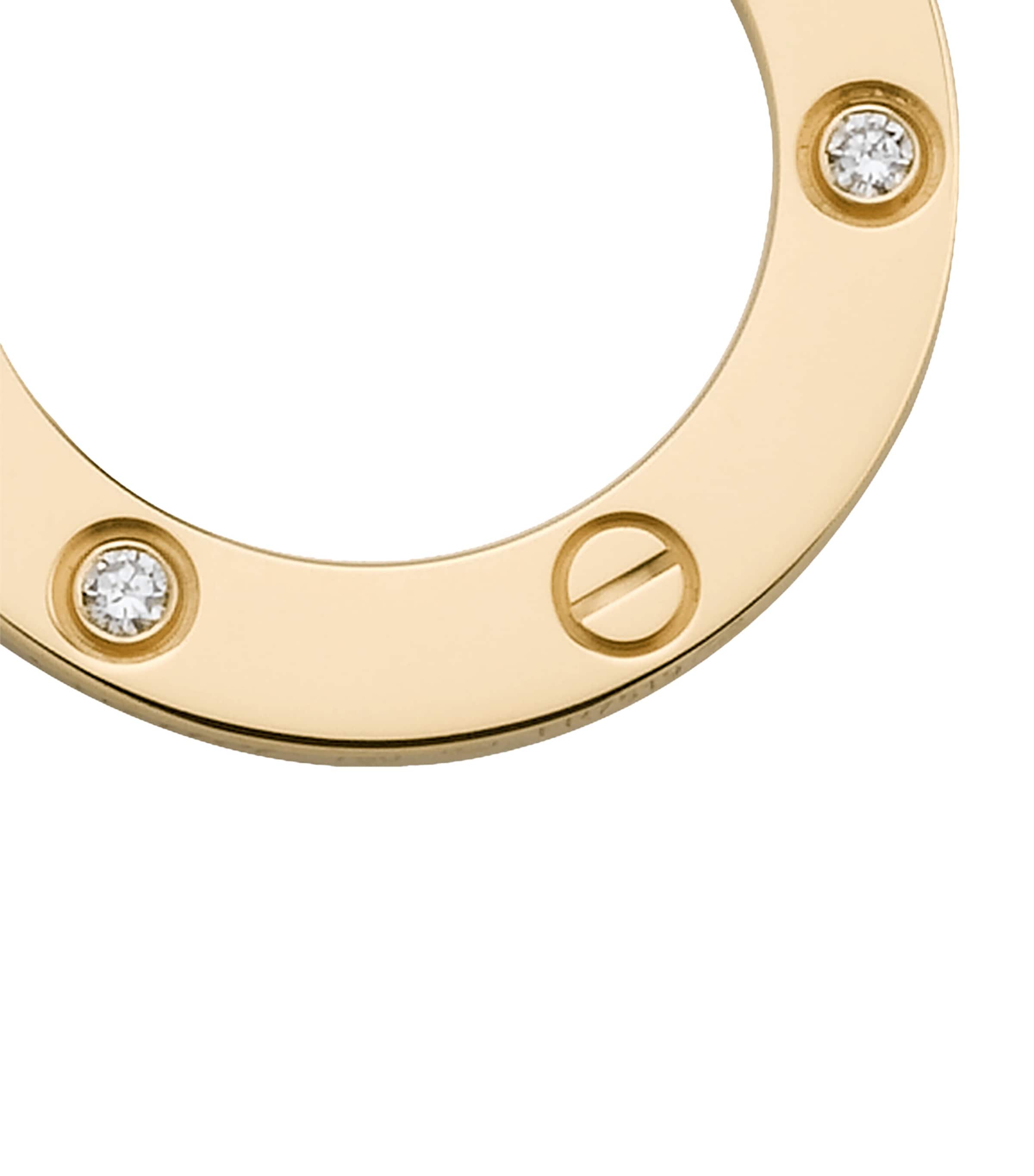 Yellow Gold and Diamond LOVE Necklace YELLOW GOLD Image 8