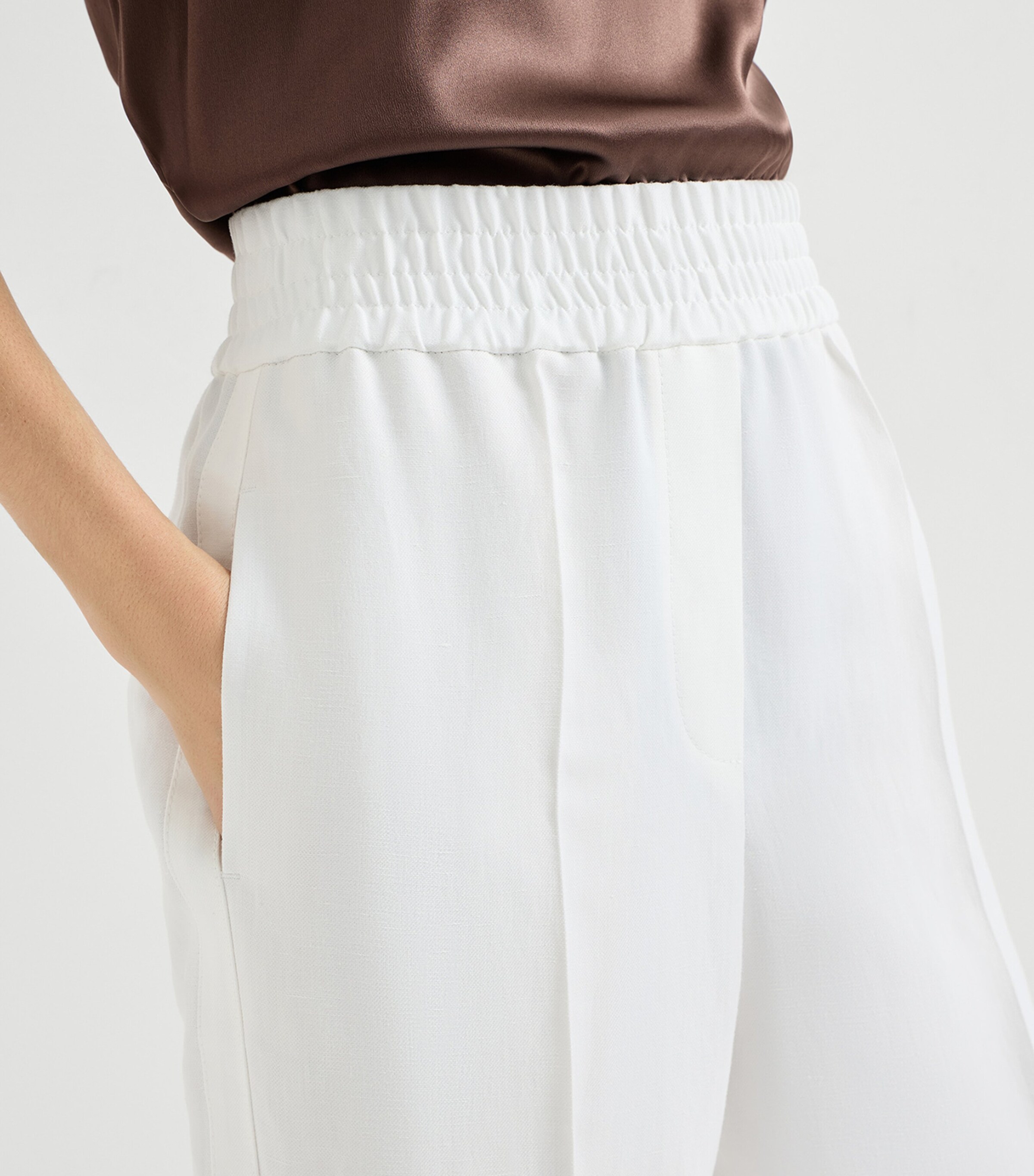 Brunello Cucinelli Womens Twill Straight Trousers Image 6
