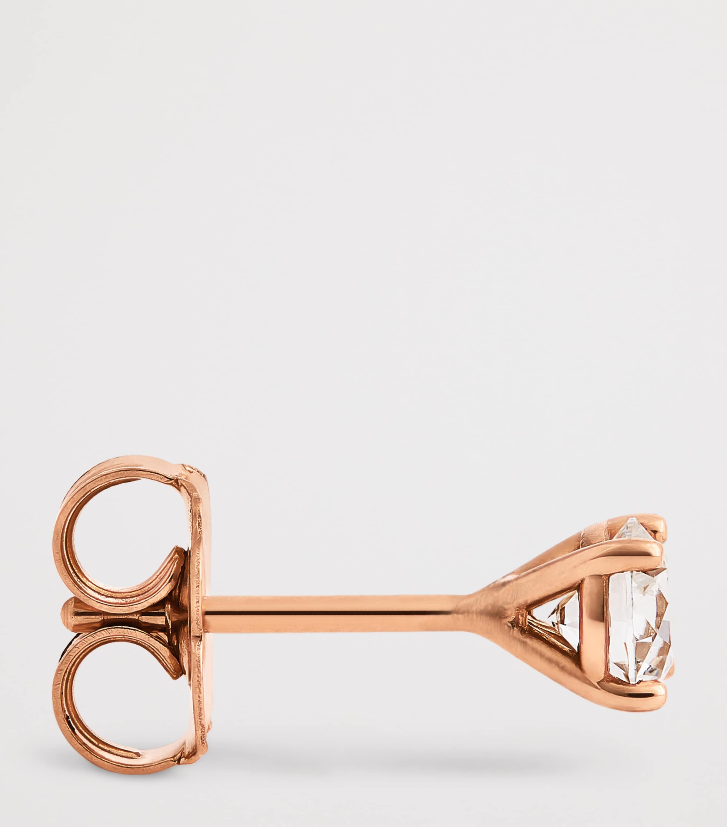 Rose Gold and Diamond Stud Earrings (0.25ctw) ROSE GOLD Image 4