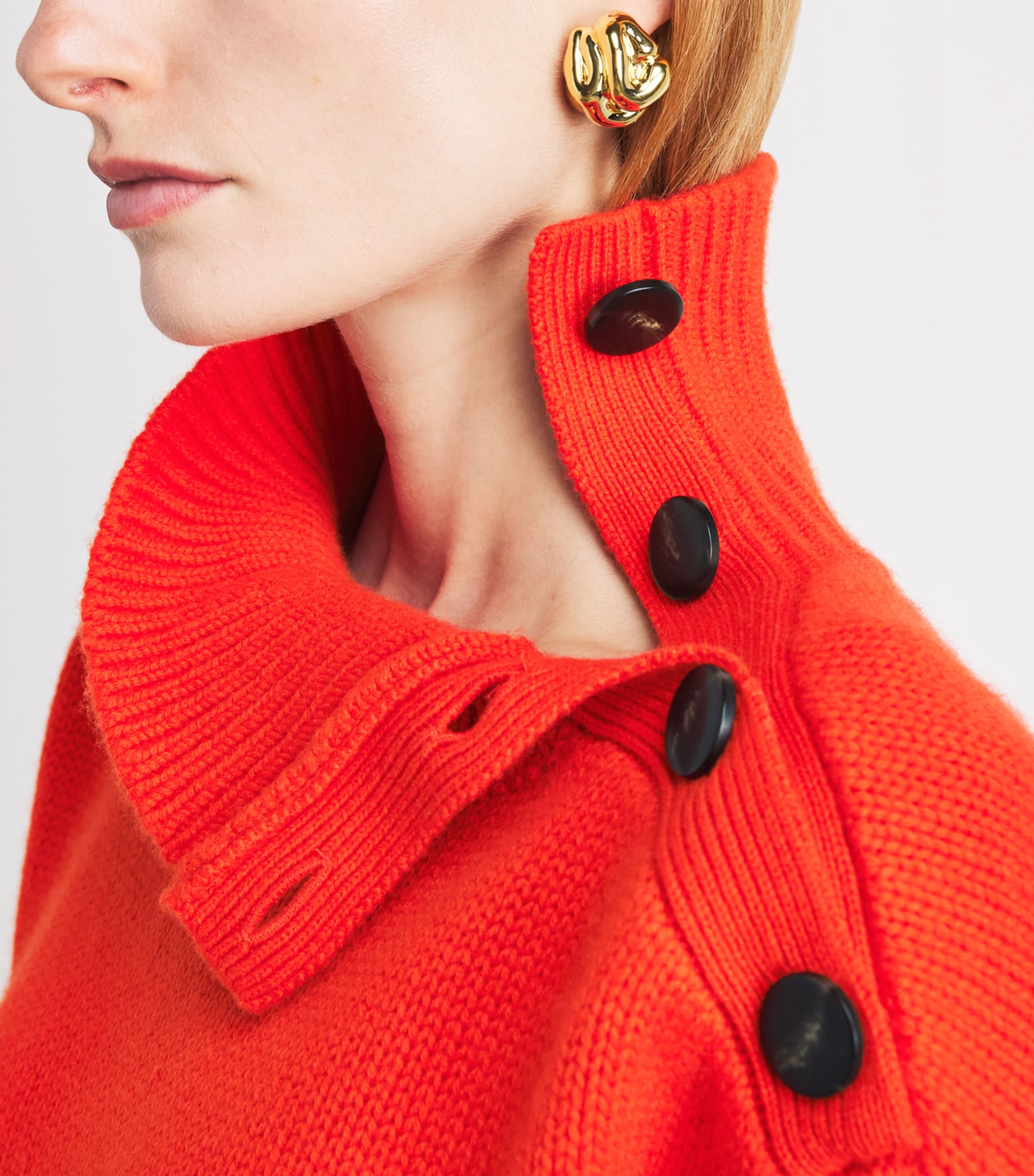 Yves Salomon Womens Wool-Cashmere Funnel-Neck Sweater Image 3