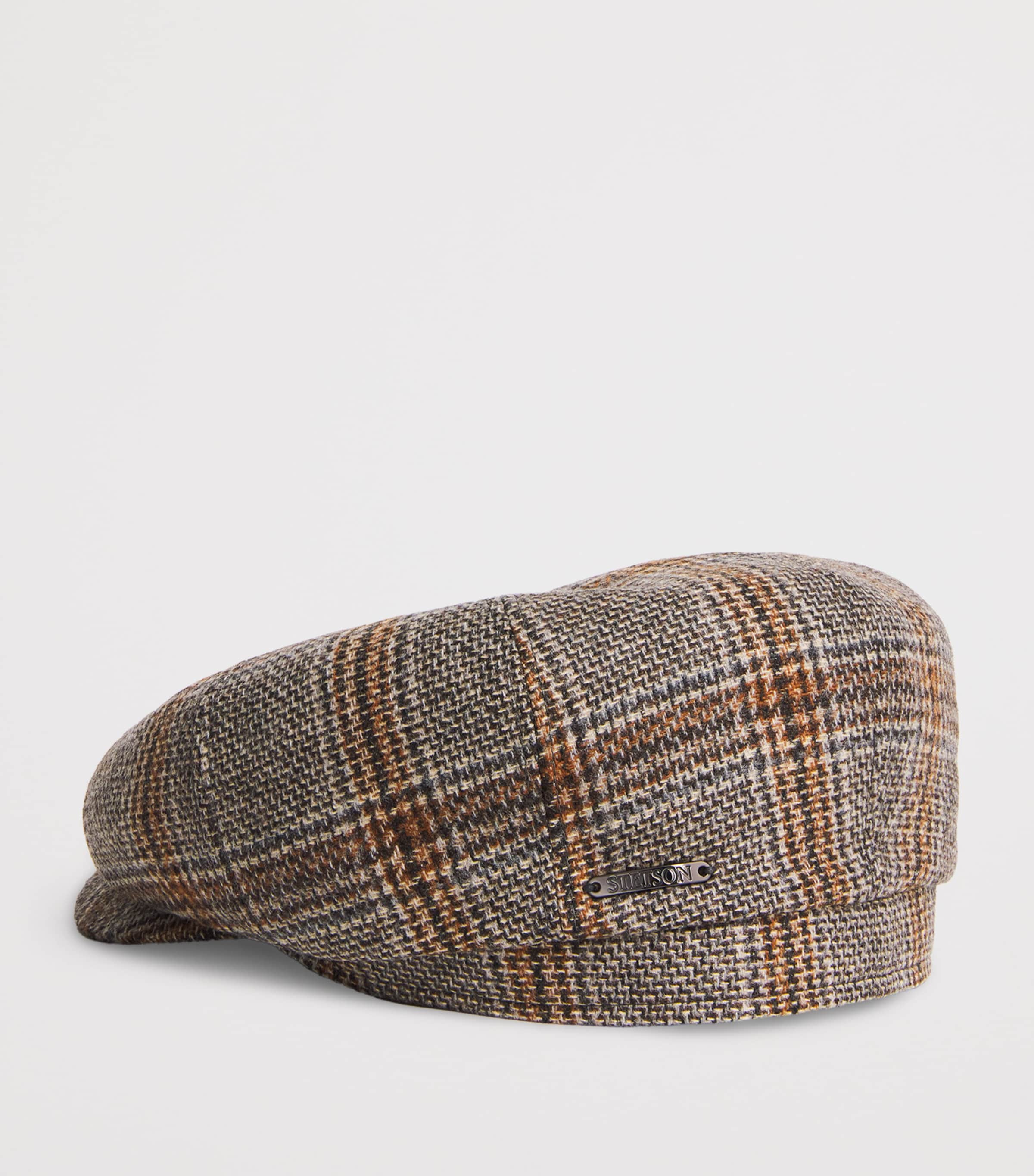 Wool-Cashmere Hatteras Flat Cap 276 - ECRUBEIGEGREY Image 2
