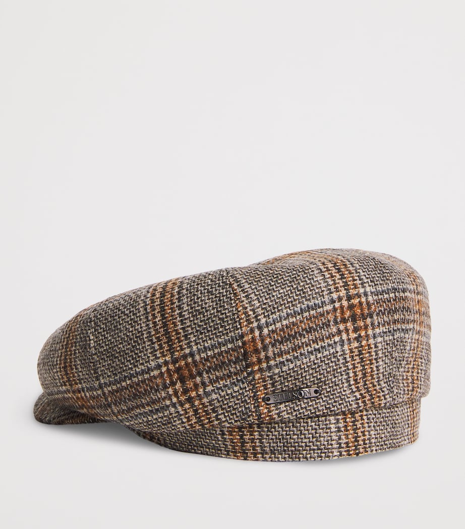 Wool-Cashmere Hatteras Flat Cap 276 - ECRUBEIGEGREY Image 2