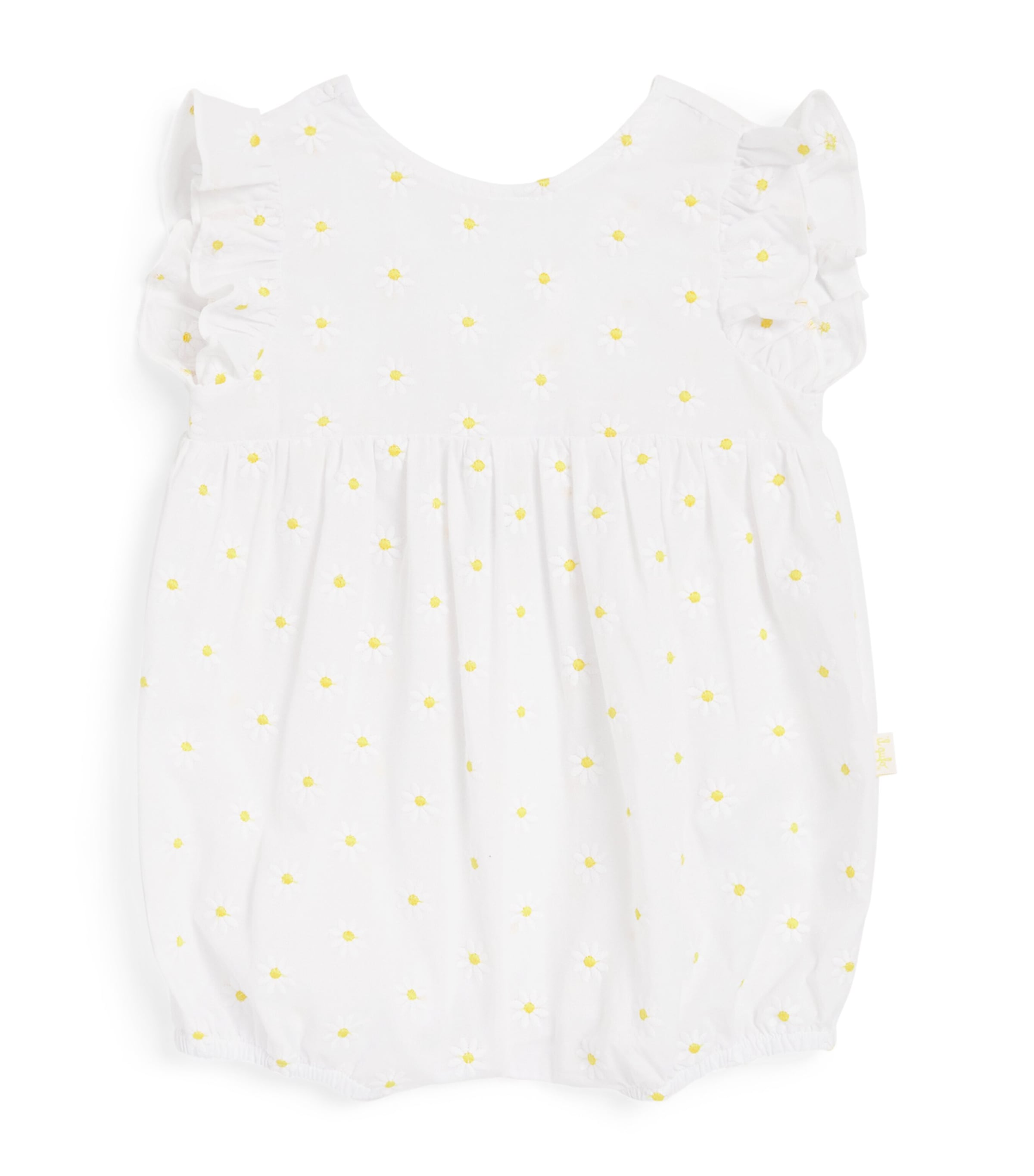 Il Gufo Embroidered Daisy Bodysuit In White