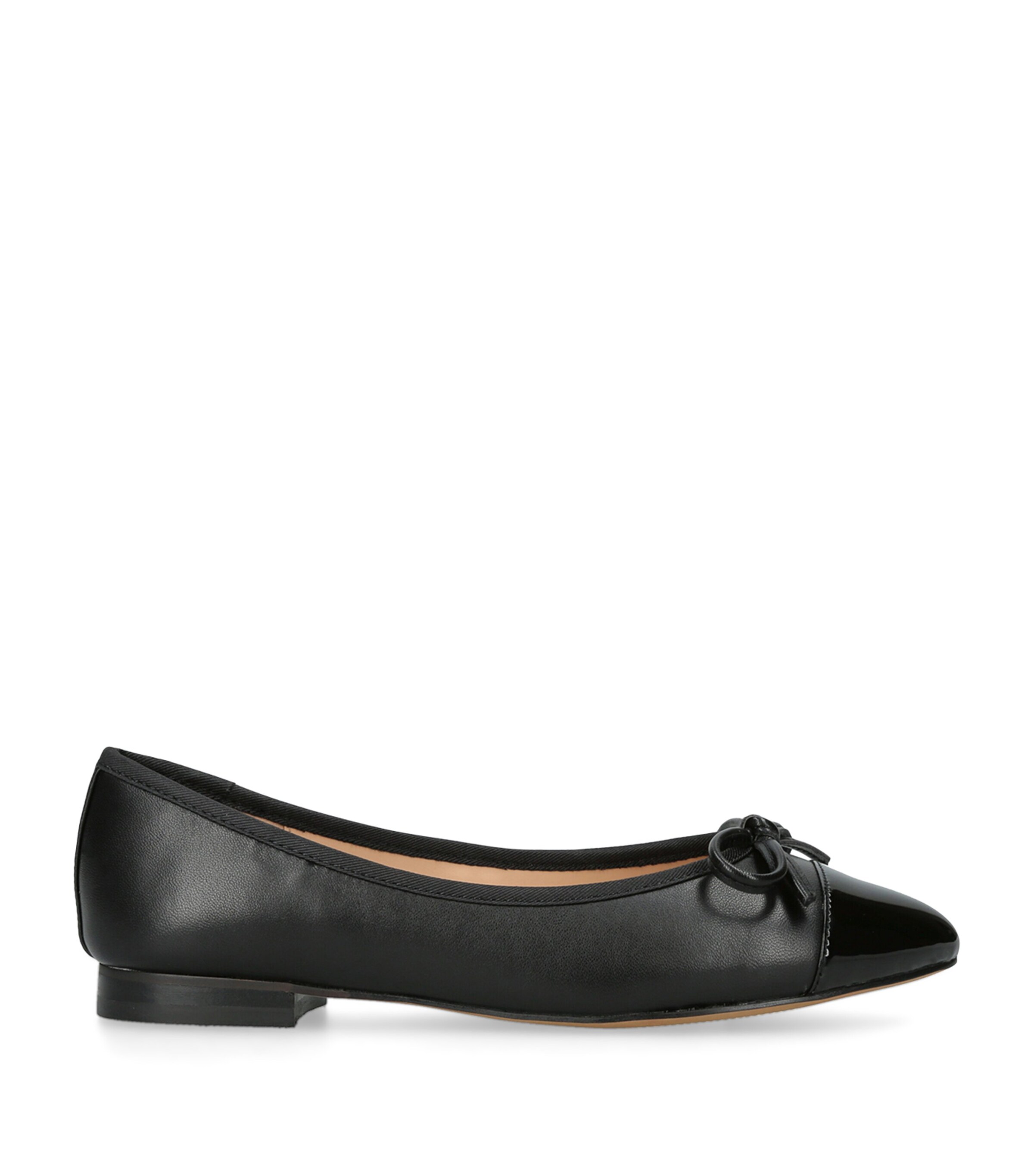 Steve Madden Leather Ellison Ballet Flats In Black